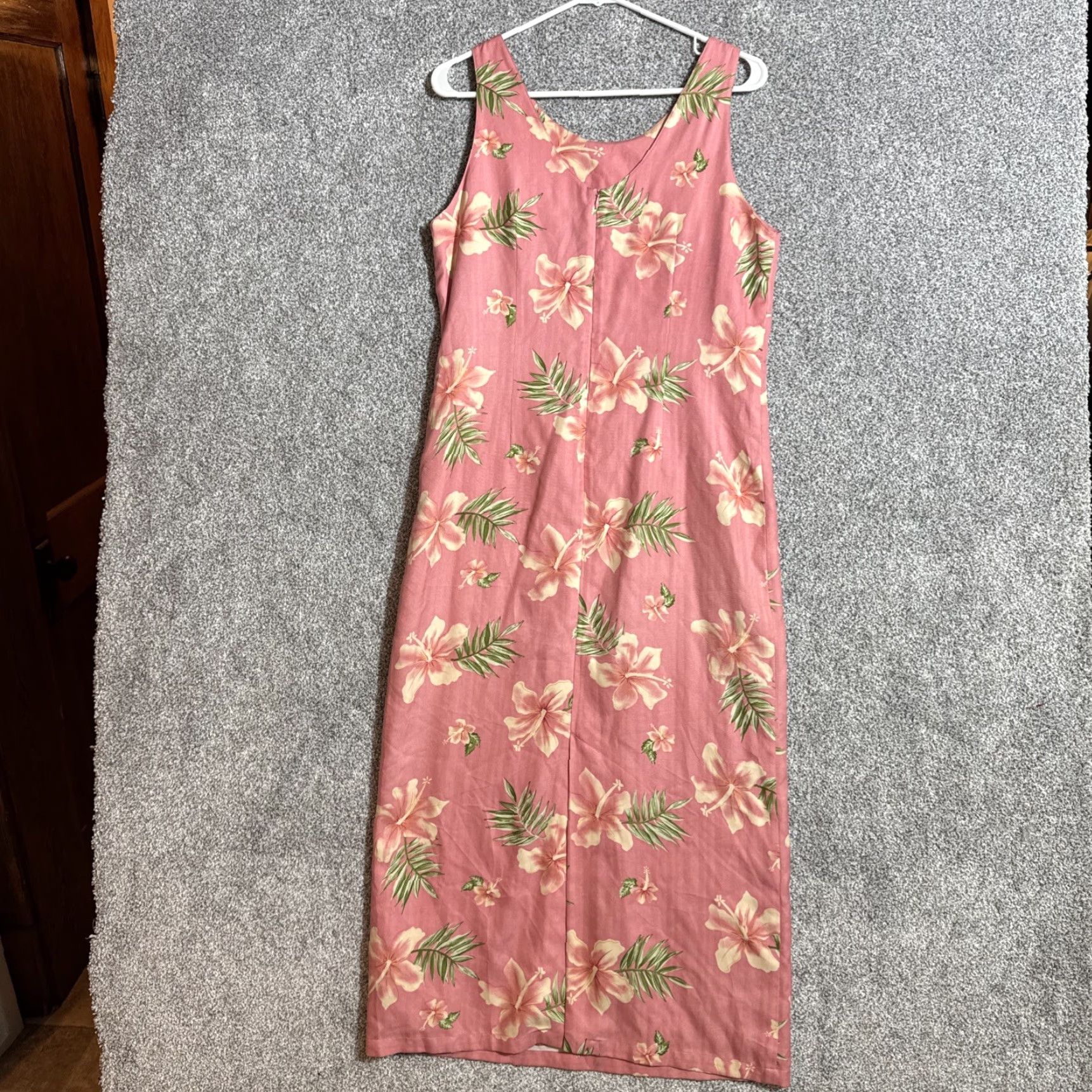 Vintage VINTAGE Silk Floral Dress Midi 90s Pineapple Moon Women M Pink Hawaiian Tropical Boho Resort Chamber Sheath Sleeveless Zip Scoop Neck Lightweight Size M / US 6-8 / IT 42-44 - 5 Thumbnail