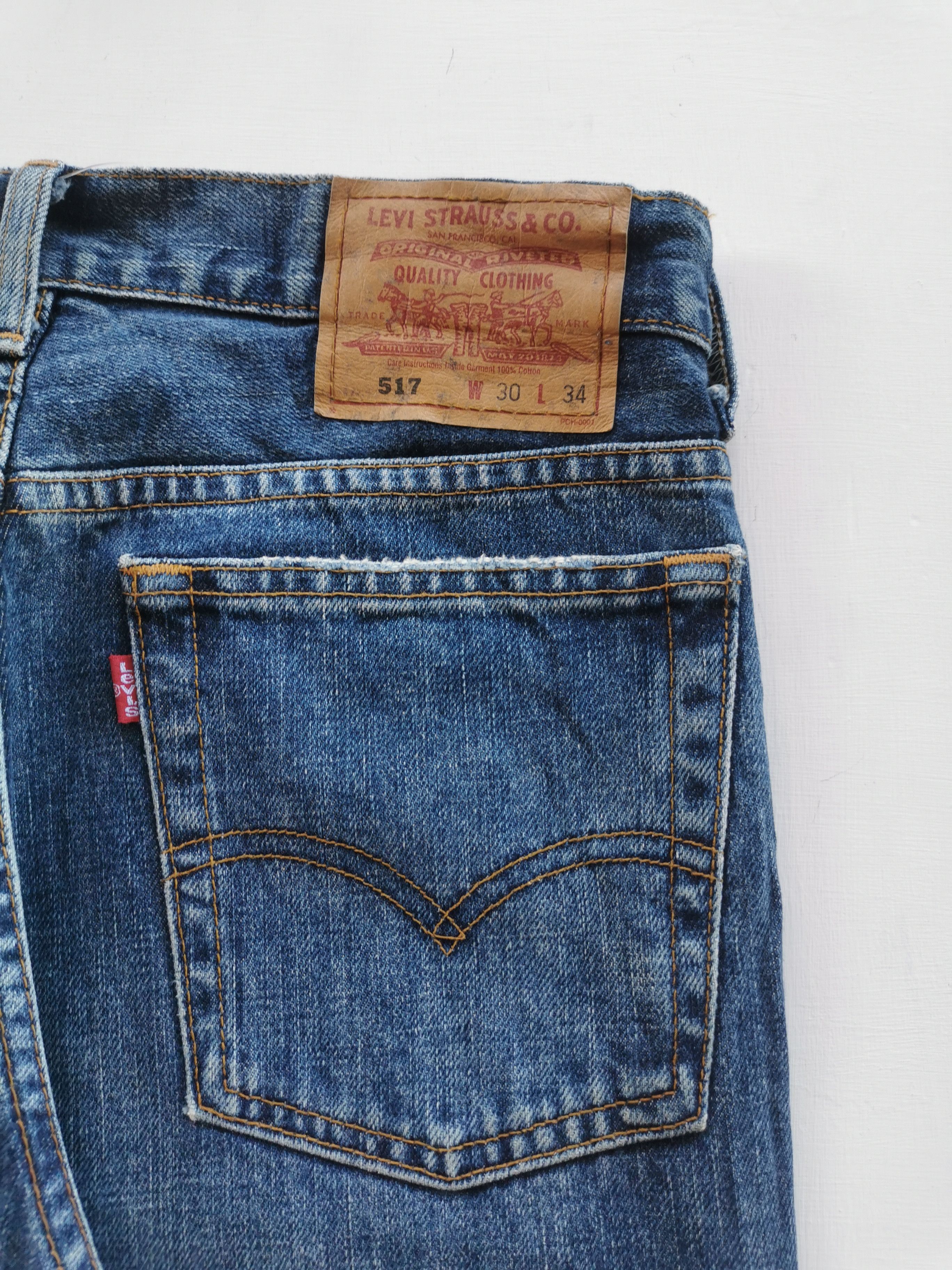 If Six Was Nine Vintage Levis 517 Flare Denim Jeans Size US 30 / EU 46 - 6 Thumbnail