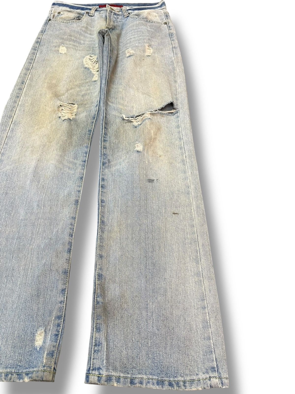 Japanese Brand Vintage Euro Eagle Vision Ripped Grunge Distressed Denjm Size US 29 - 4 Thumbnail