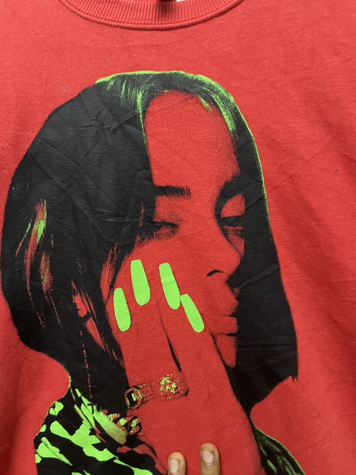 Billie Eilish × Divided × Vintage 2020 BILLIE EILISH SWEATSHIRT BIG PRINT FRONT SPELLOUT BACK Size US M / EU 48-50 / 2 - 6 Thumbnail