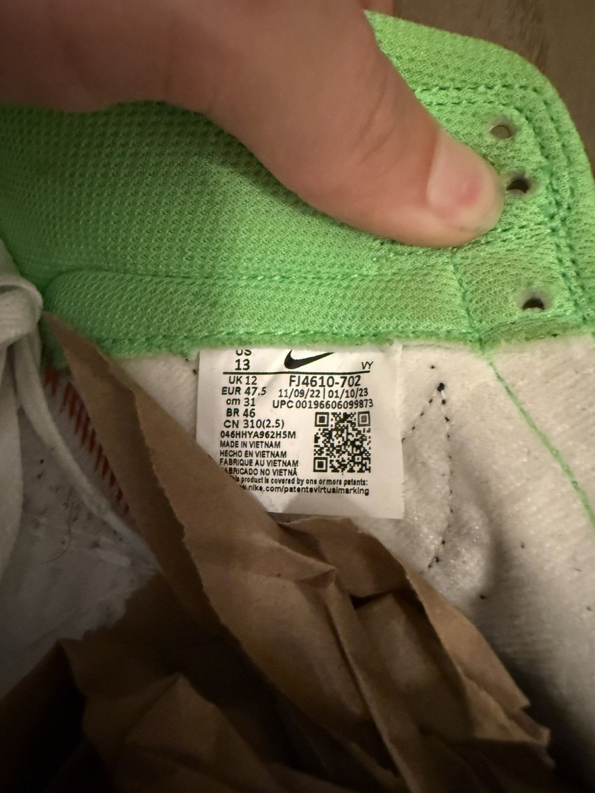 Nike Nike Dunk Low Green/Volt Black Swoosh Size US 13 / EU 46 - 6 Thumbnail