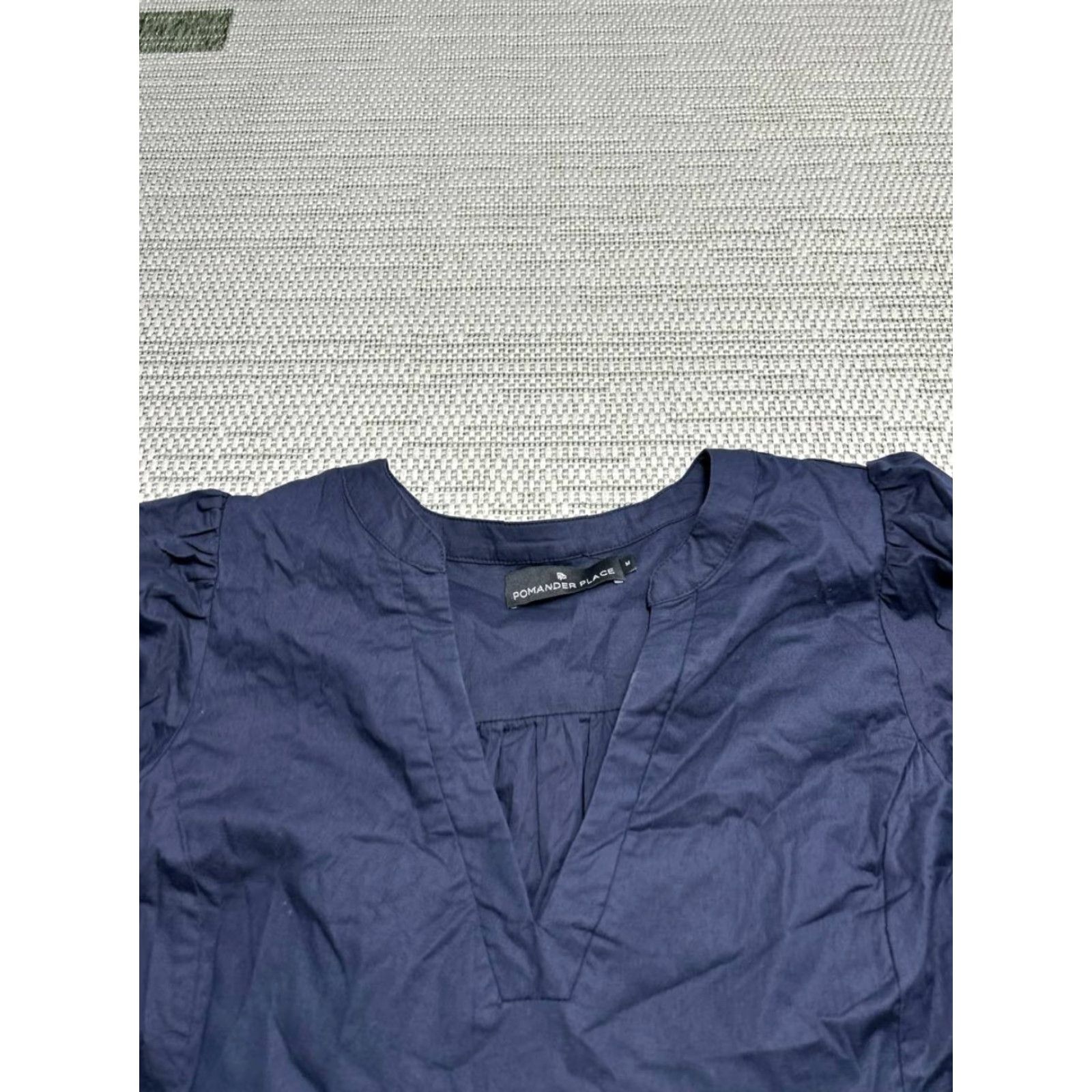 Kenzo Pomander Place Kenzo Dress Womens Medium Blue Cotton Ruffle Tiered Fit & Flare V-Neck Puff Sleeve Casual Party/Cocktail Short Vintage No Size M / US 6-8 / IT 42-44 - 3 Thumbnail