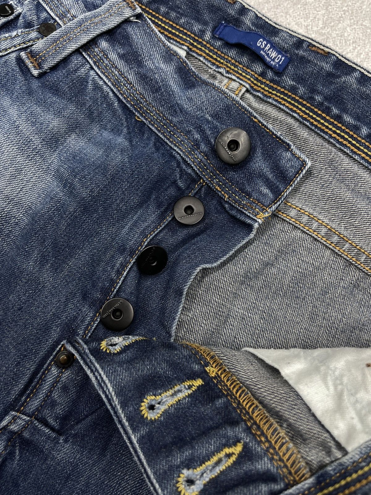 G-Star Vintage G Star Raw Attacc Low Denim Jeans Blue Y2K Size US 33 - 13 Thumbnail