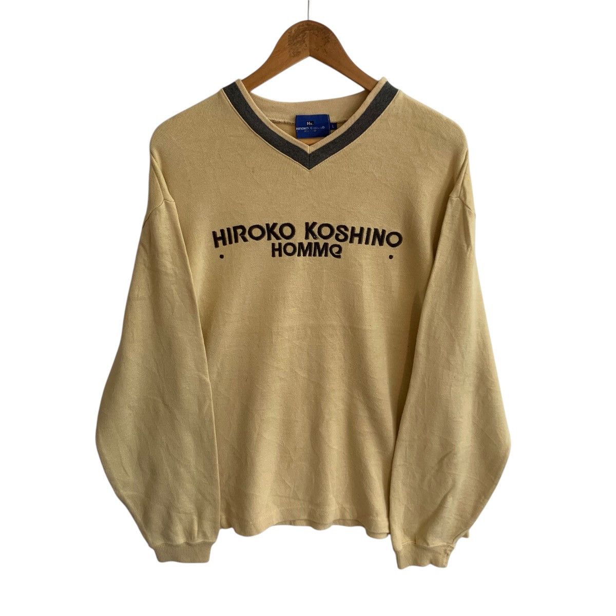 Hiroko Koshino Homme × Vintage Vintage Japanese Hiroko Koshino Sweatshirt Medium Size US M / EU 48-50 / 2 - 1 Thumbnail