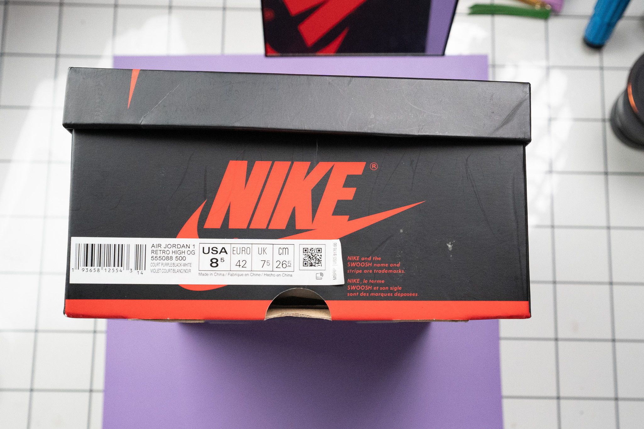 Jordan Brand Jordan 1 Retro High Court Purple White Size US 8.5 / EU 41-42 - 8 Thumbnail