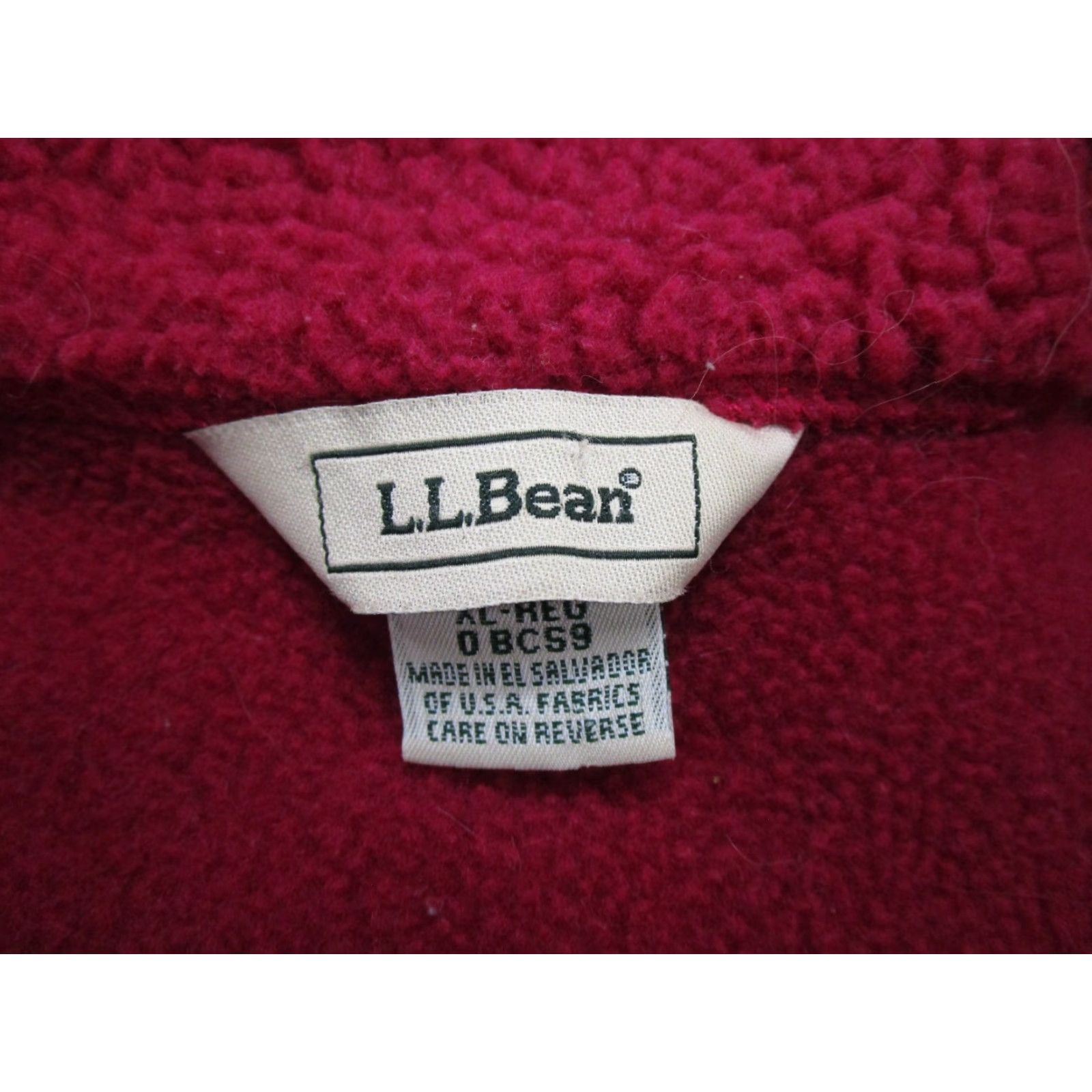 Vintage L.L.Bean Jacket Womens XL Red Half Zip BOA FLEECE Sherpa Comfort Basic Jacket Womens XL Red Size XL / US 12-14 / IT 48-50 - 2 Thumbnail