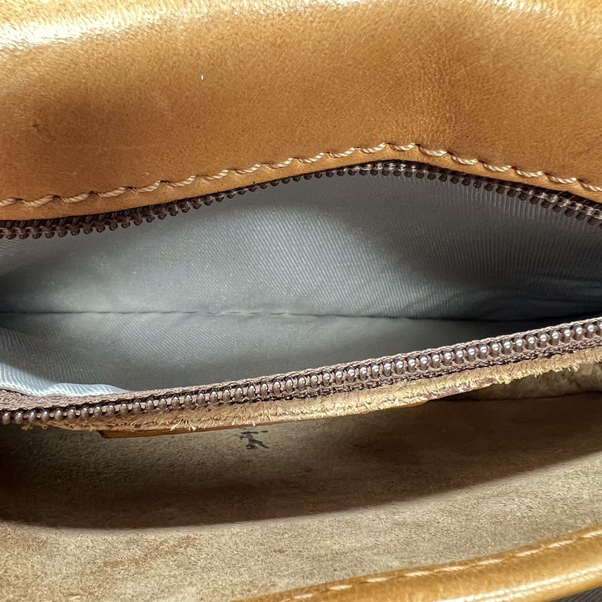 Vera Pelle × Vintage VTG Vera Pelle Leather Bag Brown Crossbody Purse Strap Size ONE SIZE - 9 Thumbnail