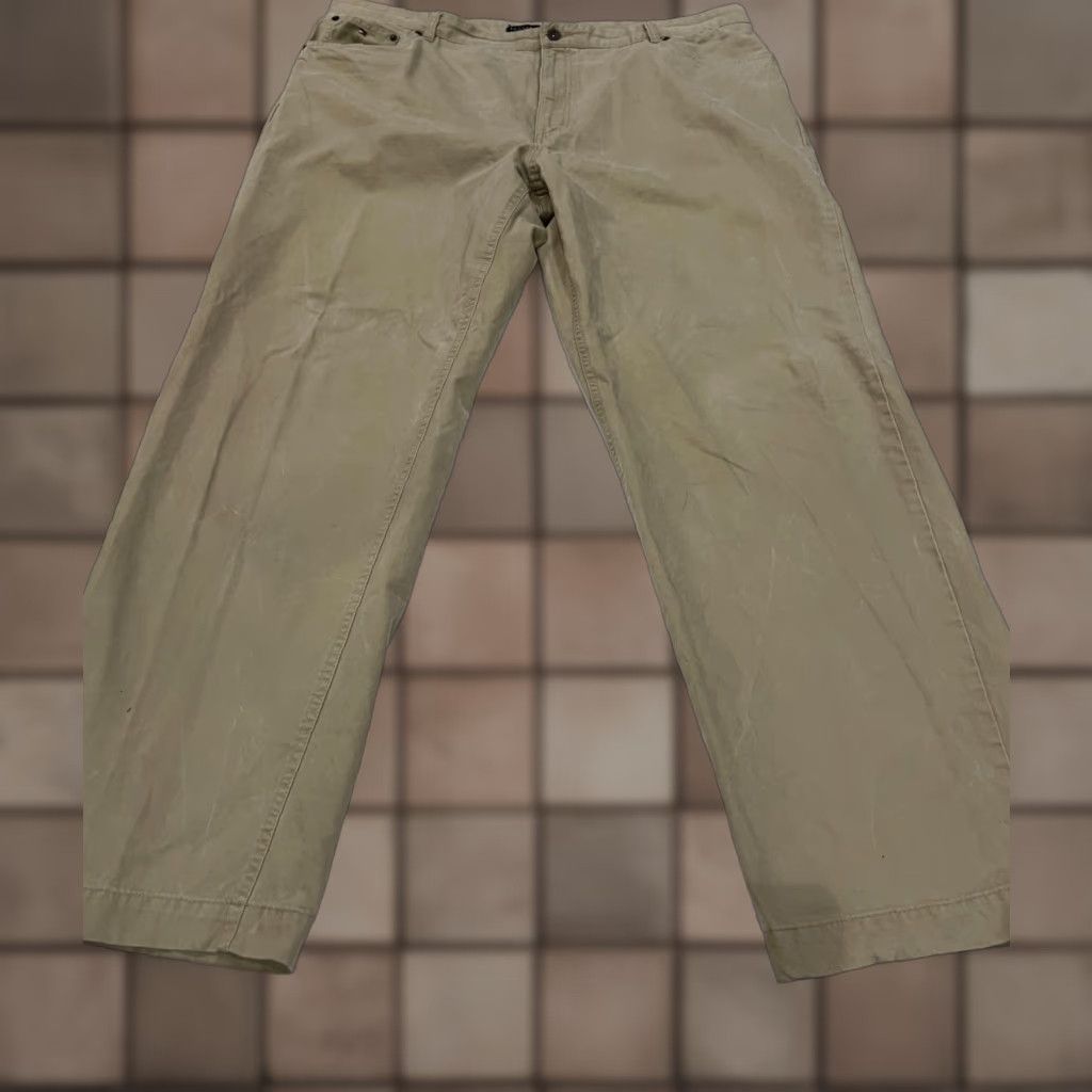 Tommy Hilfiger VINTAGE Tommy Hilfiger Men's Pants Khaki Canvas Straight Leg 42x32 Casual Business Size US 42 / EU 58 - 1 Thumbnail
