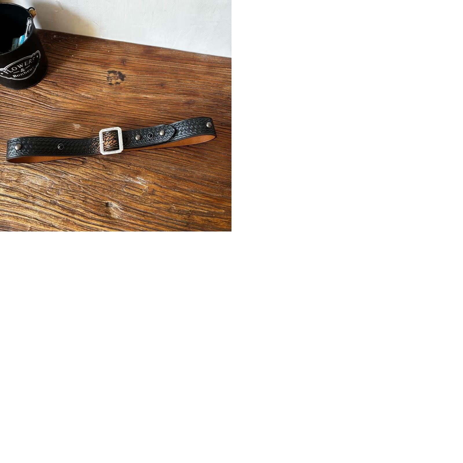 Ralph Lauren RRL Ralph Lauren Belt Leather Black 4cm 114cm 100% authentic Men Casual Used Size ONE SIZE - 9 Thumbnail