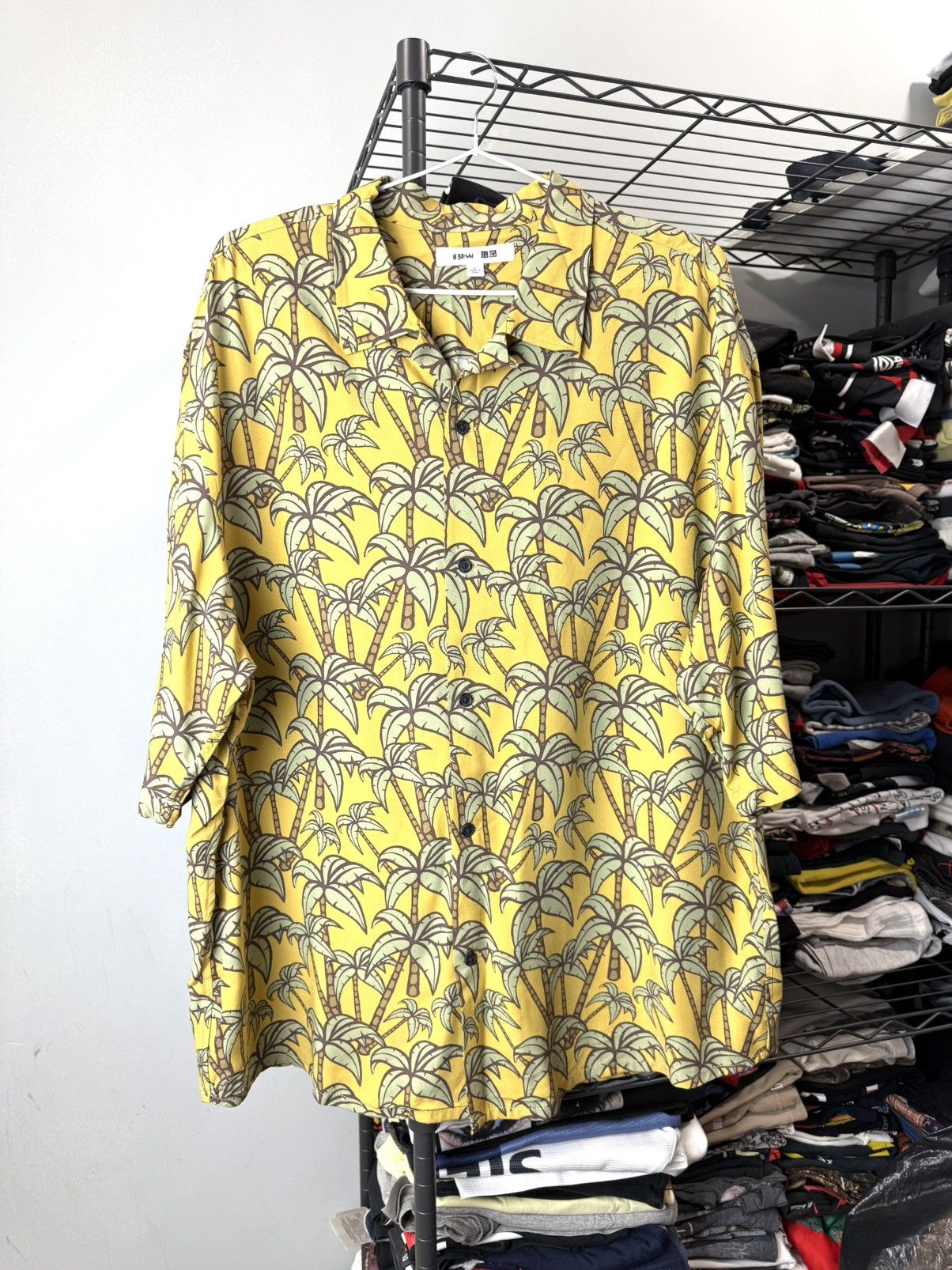 Uniqlo Uniqlo x H Brown Art Pattern Palm Shirt Hawaiian Size US L / EU 52-54 / 3 - 1 Thumbnail