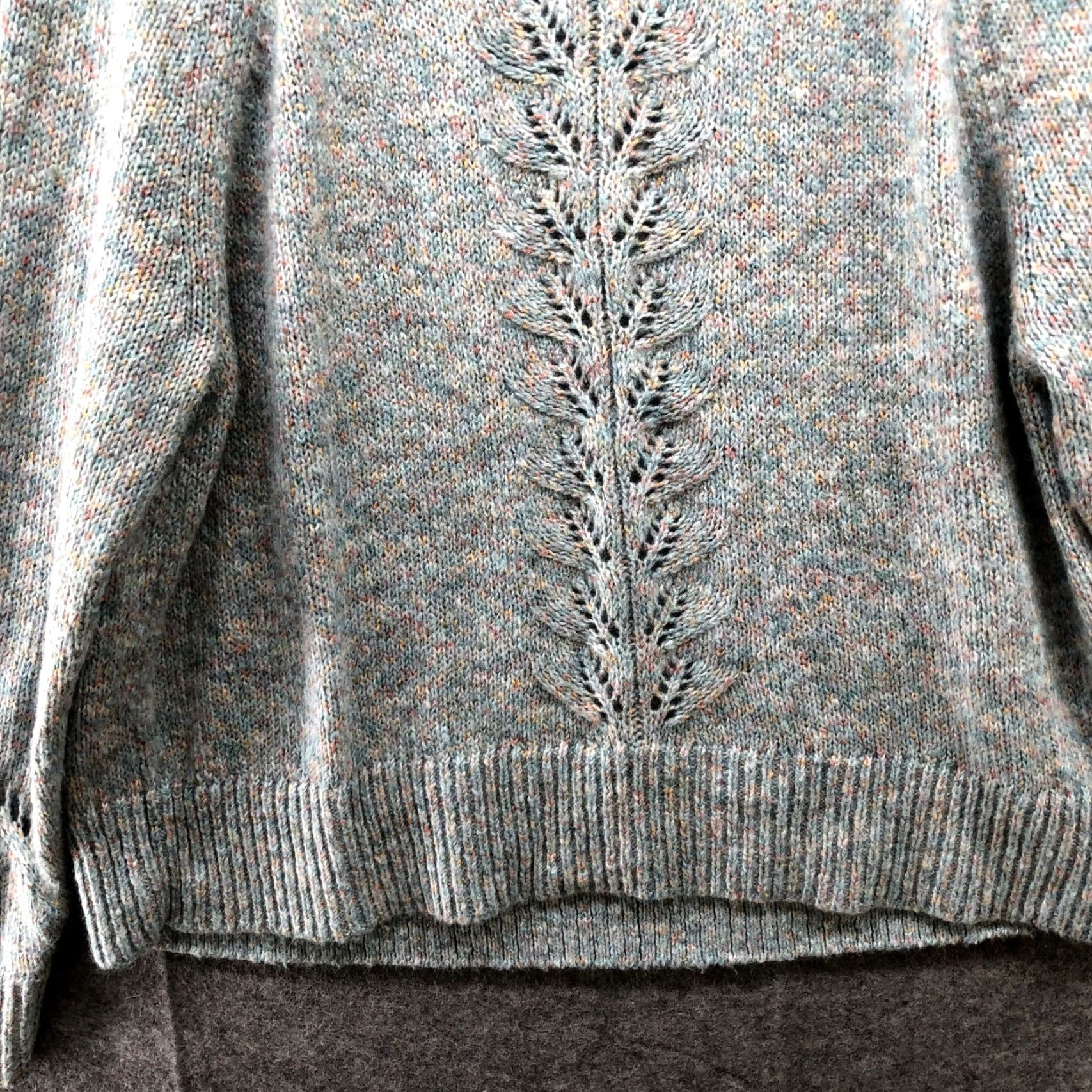 Loft LOFT Oversized Sweater Womens S Blue Marled Crewneck Pullover Knit Pullover Casual Fall Winter Size S / US 4 / IT 40 - 4 Thumbnail