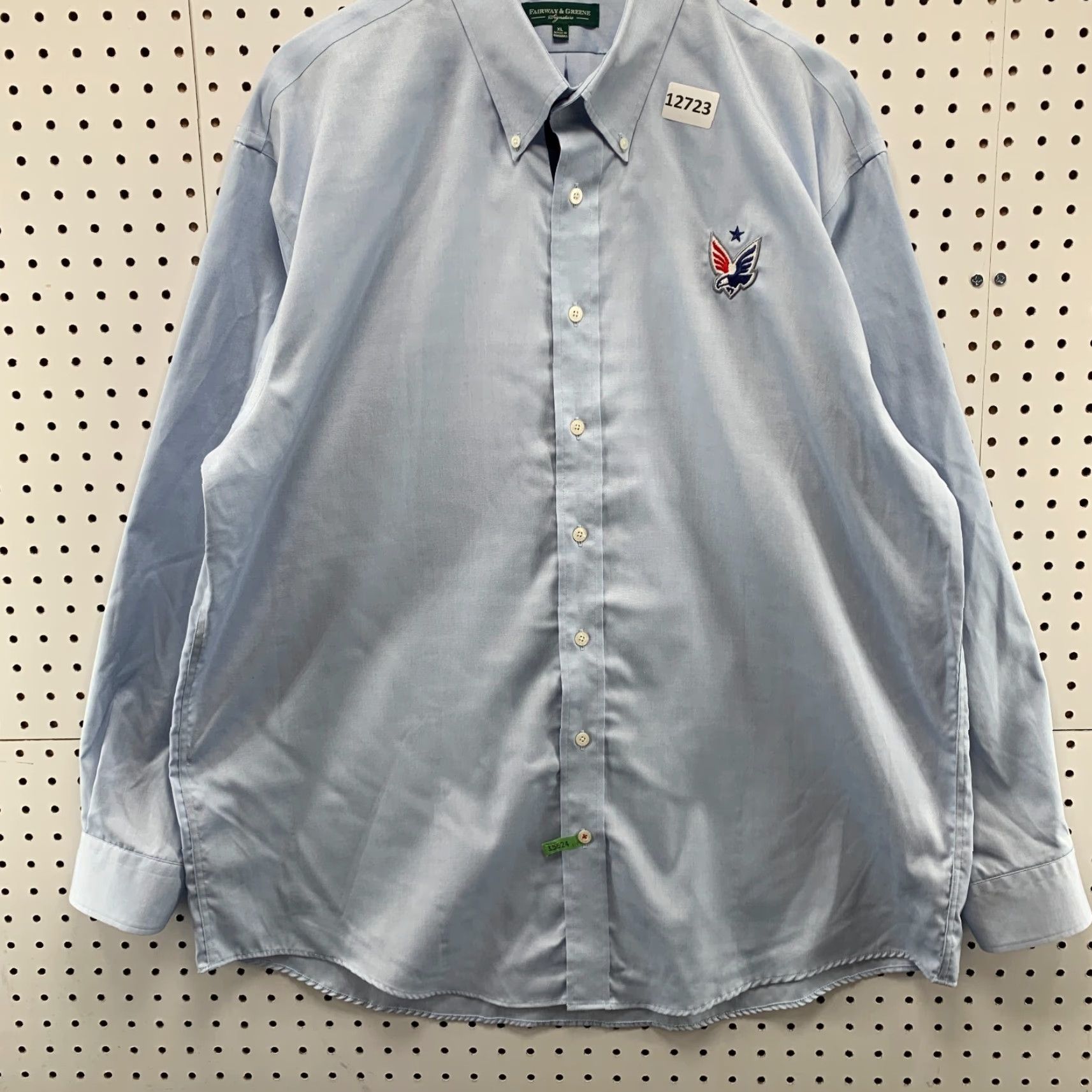 Needles VINTAGE Fairway & Greene Button-Up Shirt Blue Solid Extra Large Long Sleeve Sports Mens Size US XL / EU 56 / 4 - 2 Thumbnail