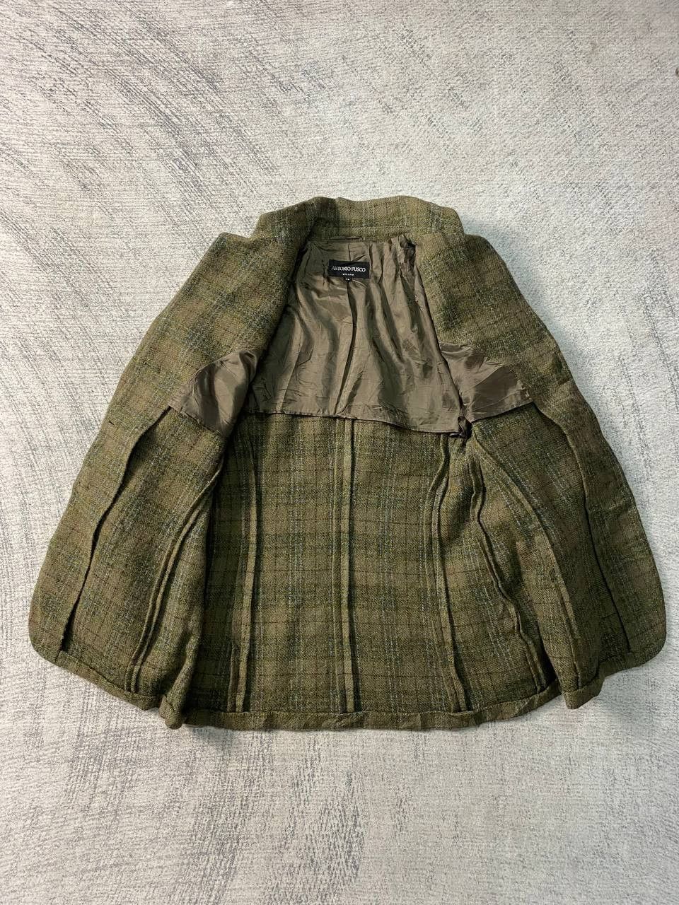 Other Antonio Fusco Italy Plaid Wool Women's Blazer Jacket Size L / US 10 / IT 46 - 5 Thumbnail