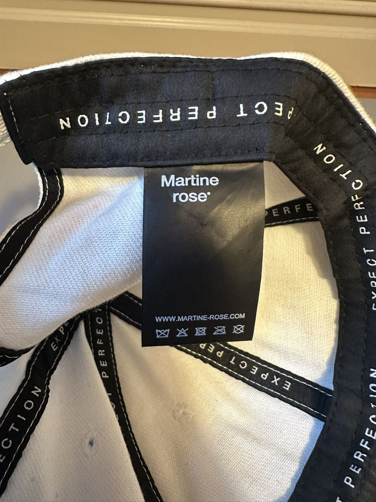 Martine Rose SS/24 Runway Studded MR Logo Distressed Hat Size ONE SIZE - 10 Thumbnail