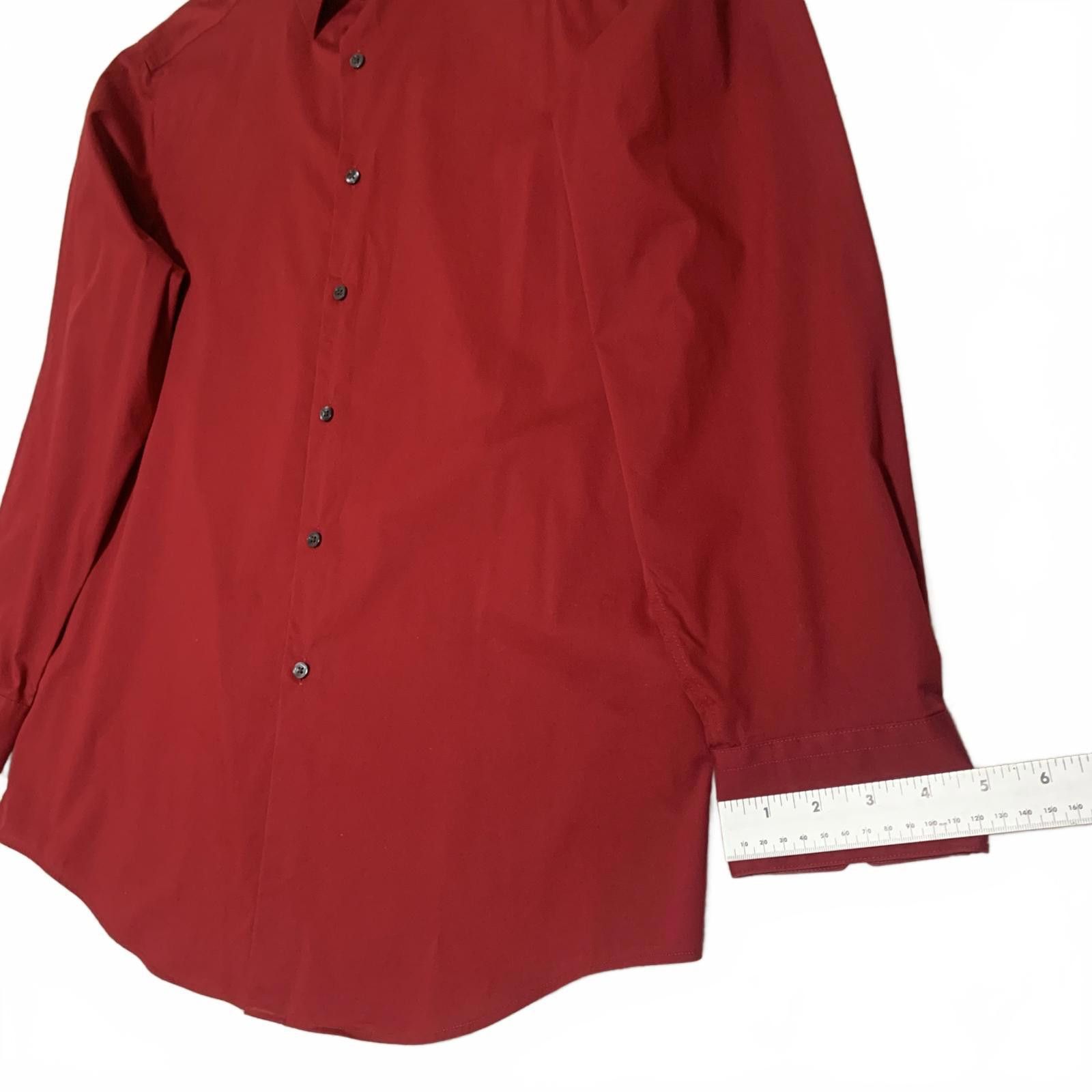 Alfani Alfani Men's L 16-16.5 Red Long Sleeve Dress Shirt Size 42R - 10 Thumbnail