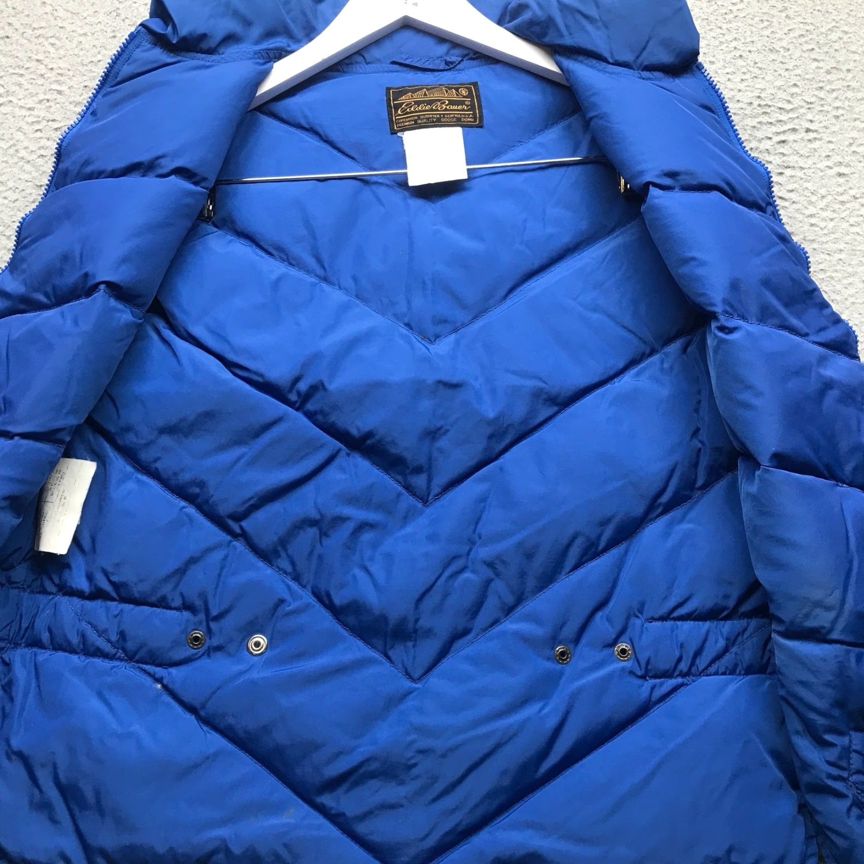 Eddie Bauer VINTAGE Eddie Bauer Puffer Vest Jacket Mens M Sleeveless Blue Goose Down Zip Pockets All Seasons 90s Casual Short Jacket/Coat Size US M / EU 48-50 / 2 - 7 Thumbnail