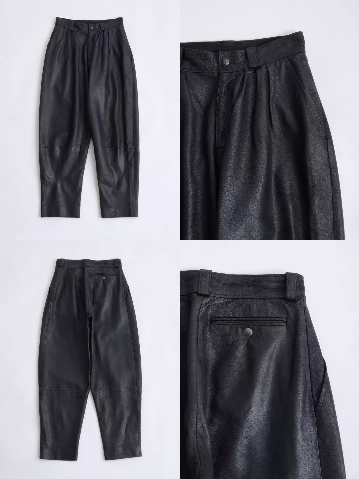 Kenzo KENZO Vintage Pleated Lambskin Black Pants Size 2 Size US 32 / EU 48 - 7 Thumbnail