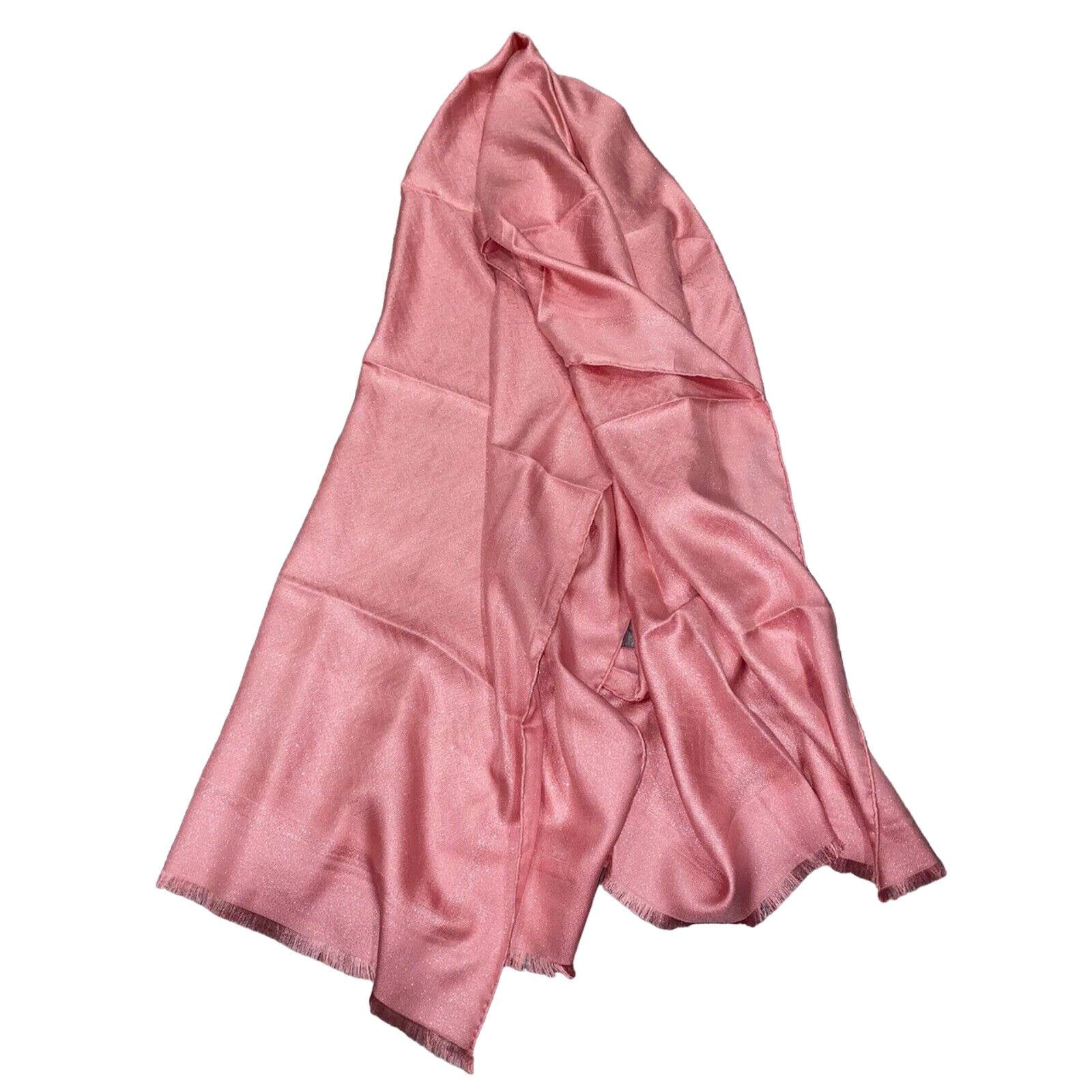 Fendi Fendi Monogram Logo Silk Fringe Hem Wrap Shawl Stole Scarf Size ONE SIZE - 1 Thumbnail