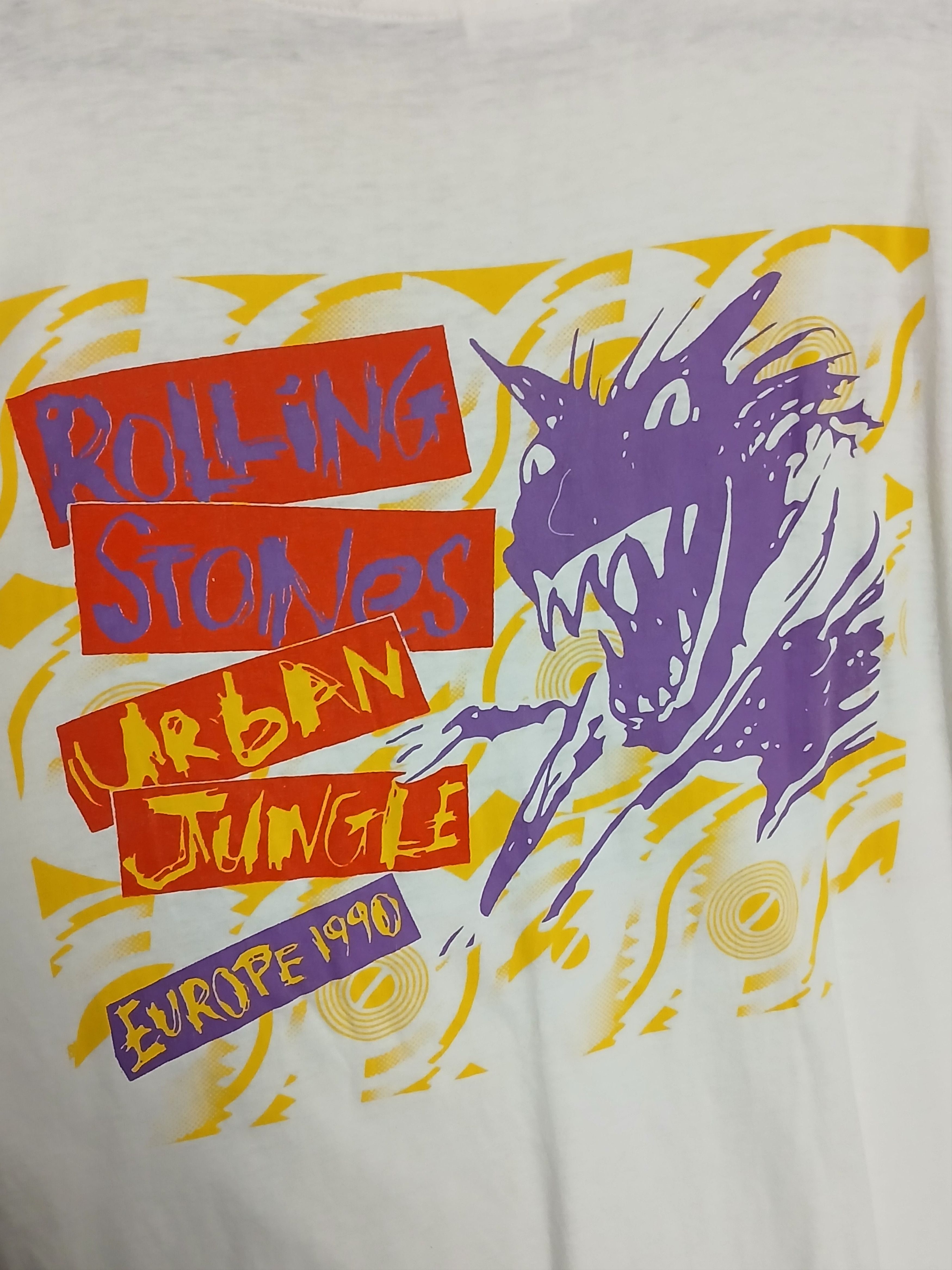 The Rolling Stones Vintage 1990 The Rolling Stones Urban Jungle Europe T-Shirt Size US XL / EU 56 / 4 - 3 Thumbnail