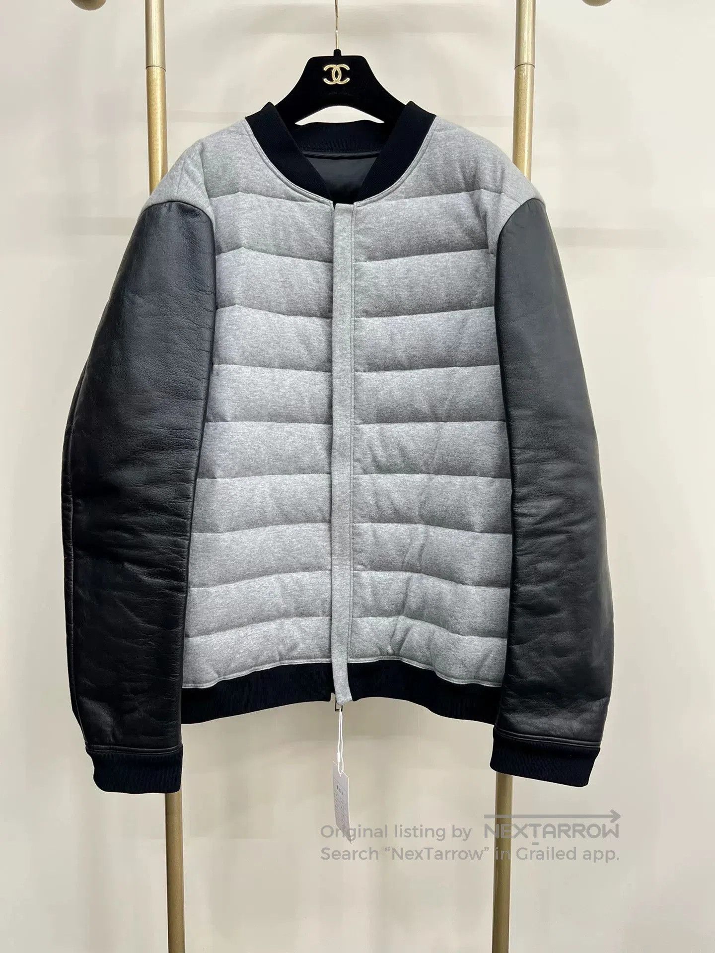 Valentino Valentino Men's Leather Panel Down Jacket XL. Size US XL / EU 56 / 4 - 1 Thumbnail
