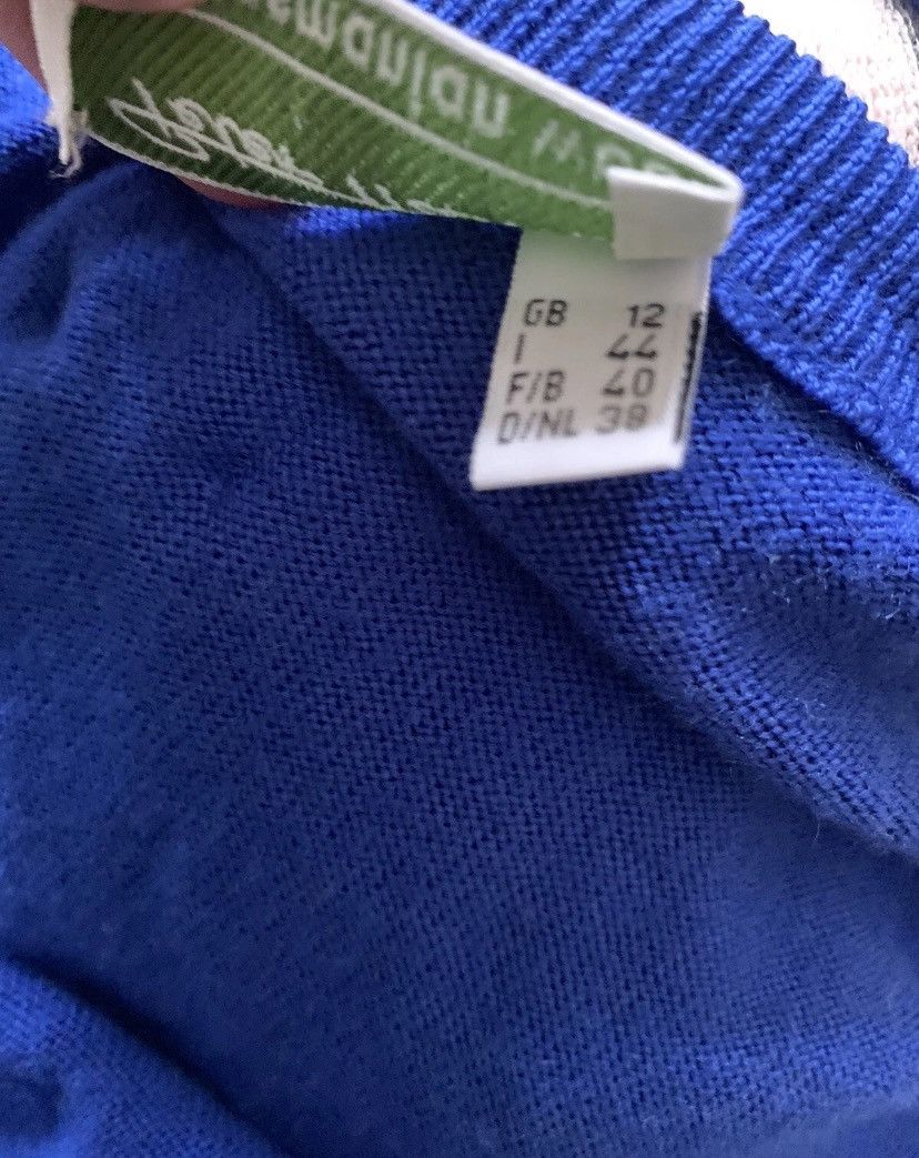 Other NWOT Peter Hahn Blue Pure Tasmanian Wool Crew Cardigan Sz12 Size M / US 6-8 / IT 42-44 - 6 Thumbnail