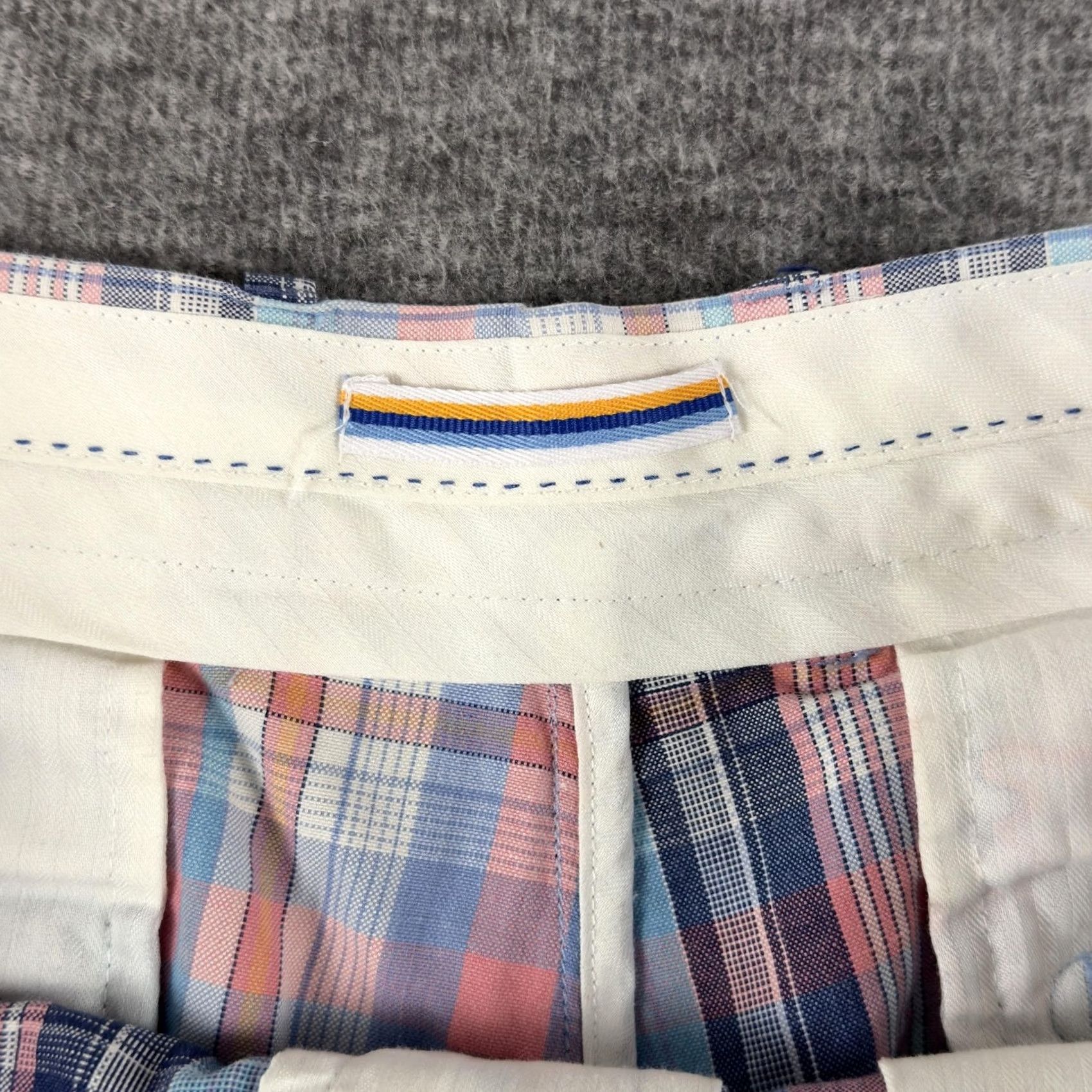 Peter Millar Peter Millar Mens Chino Shorts 36 Pastel Plaid Linen Cotton 9 Inch Seaside Size US 36 / EU 52 - 2 Thumbnail