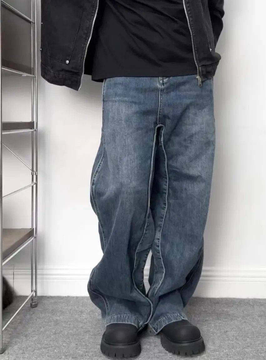 Designer × Japanese Brand Blue Y2K skateboarding hiphop utility baggy jeans Size US 34 / EU 50 - 5 Thumbnail