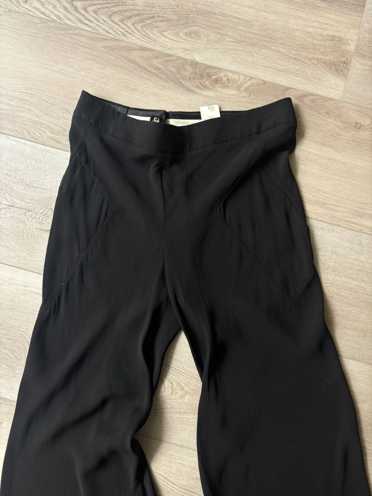 Rick Owens Rick Owens Mainline 2009 Black Viscose Flare Trousers IT 46 Size 32" / US 10 / IT 46 - 8 Thumbnail