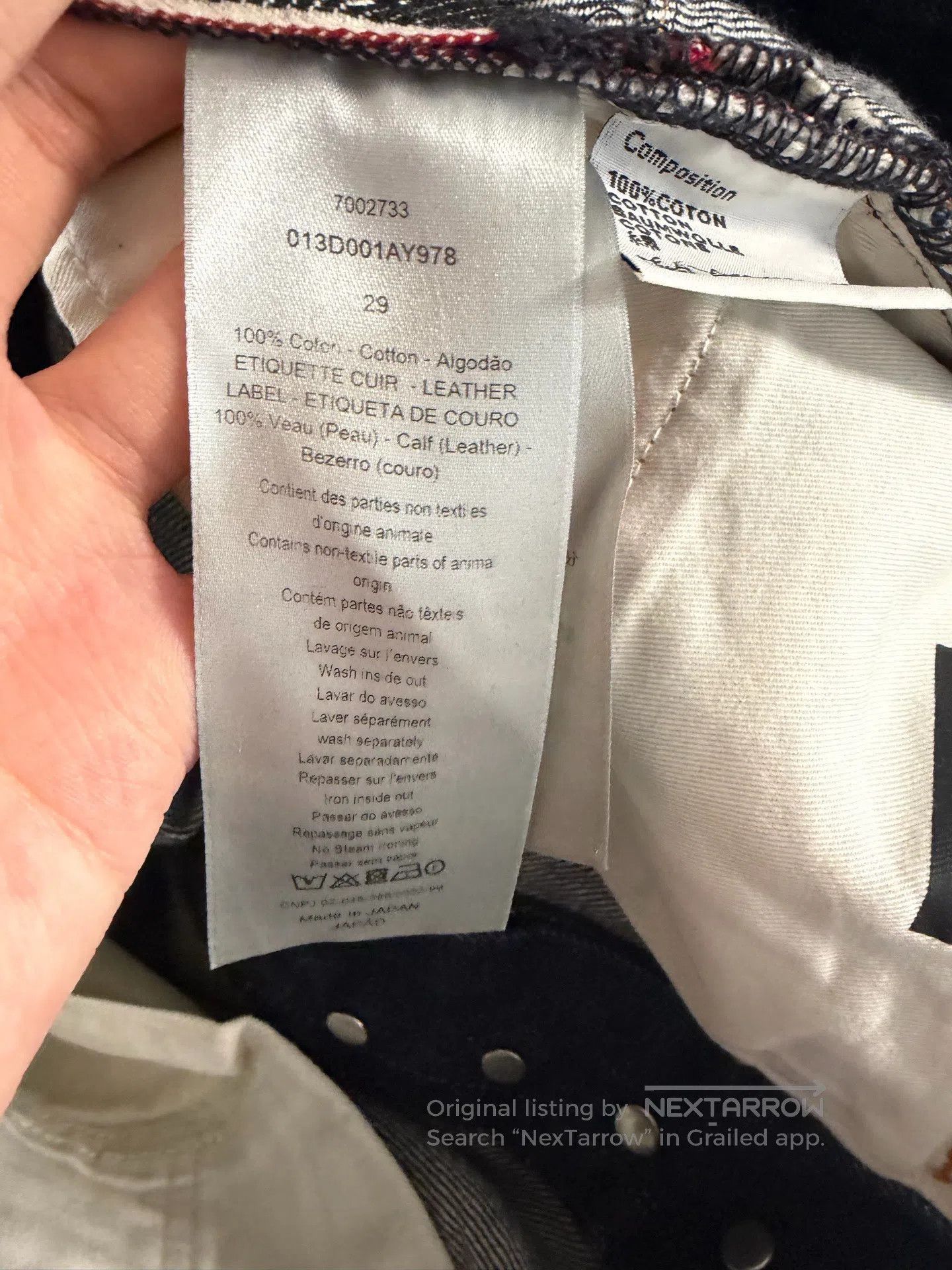 Dior Dior Leather Patch Logo Denim Pants| Size US 29 - 5 Thumbnail