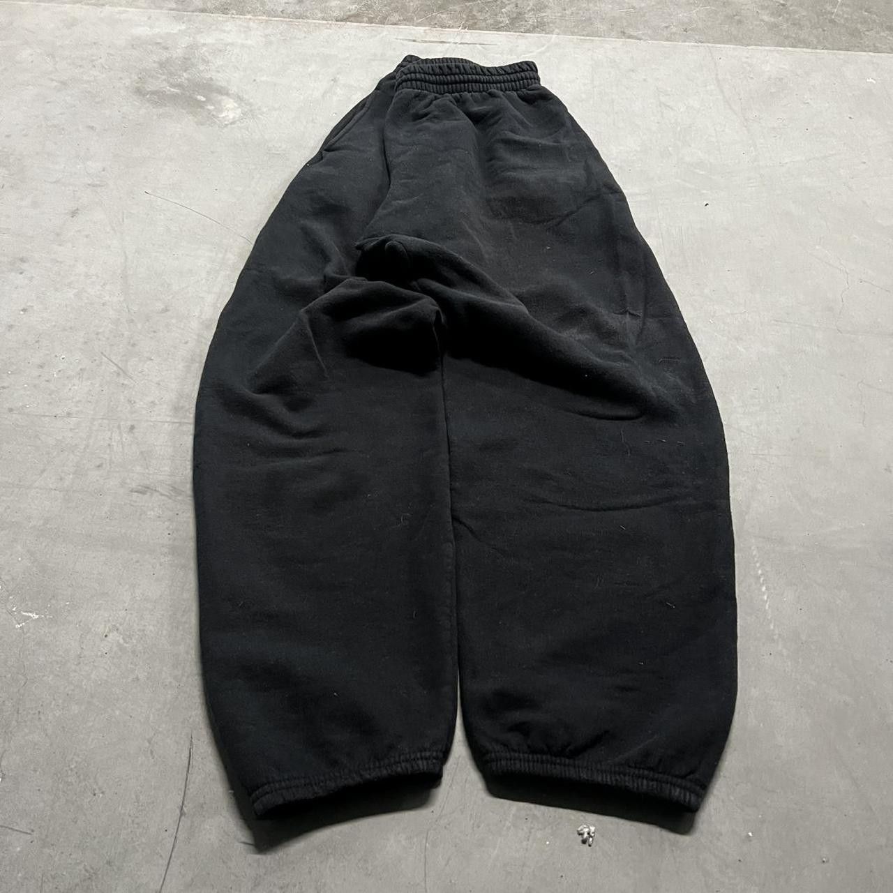 Japanese Brand × Vintage Vintage Y2K Blank Black Loungewear Essential Sweatpants! Size US 34 / EU 50 - 2 Thumbnail