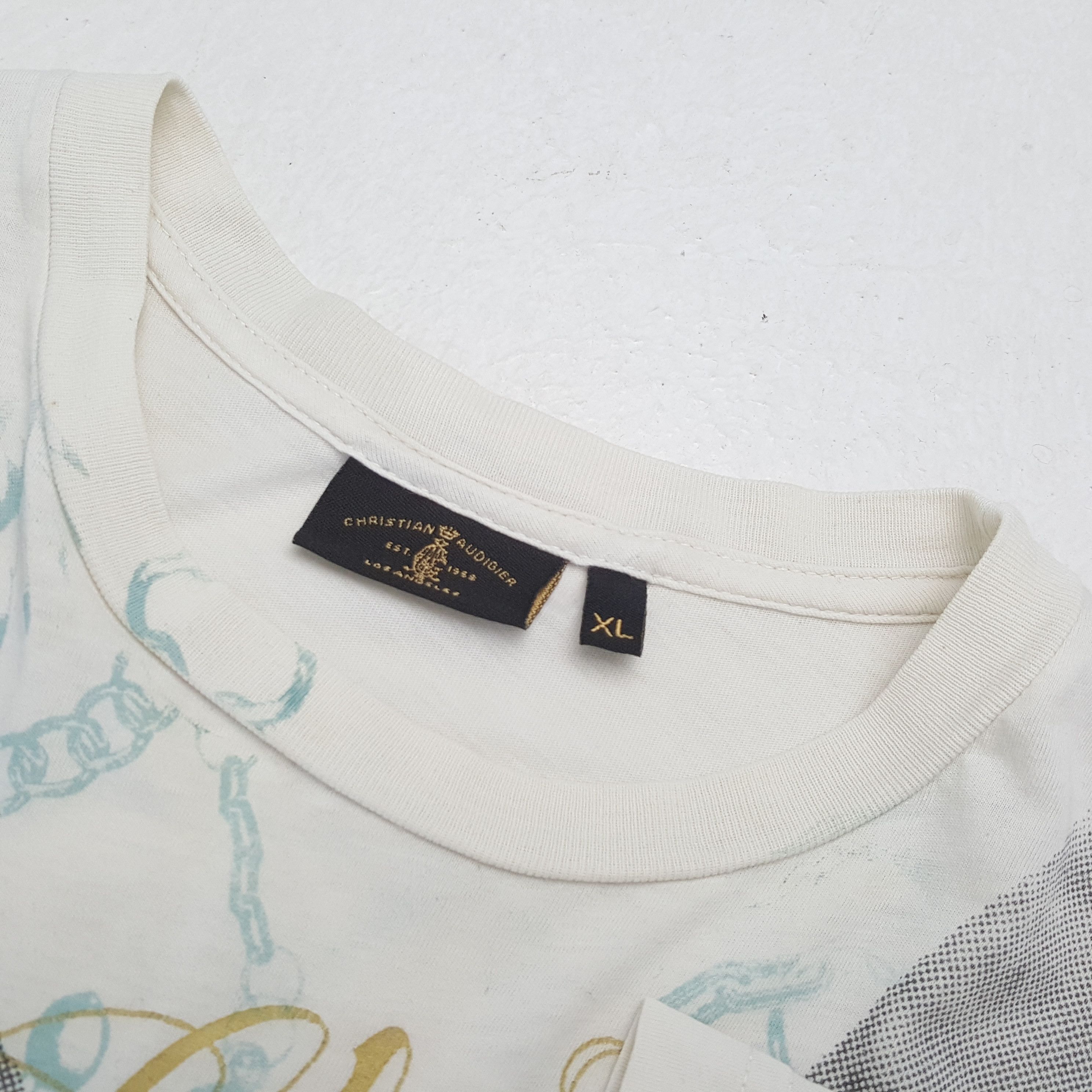 Christian Audigier × Vintage CHRISTIAN AUDIGIER Los Angeles Full Print Design Tshirt Size US L / EU 52-54 / 3 - 9 Thumbnail