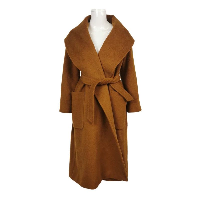 Max Mara Max Mara Classic Camel Belted Lapel Coat Size XS / US 0-2 / IT 36-38 - 1 Thumbnail