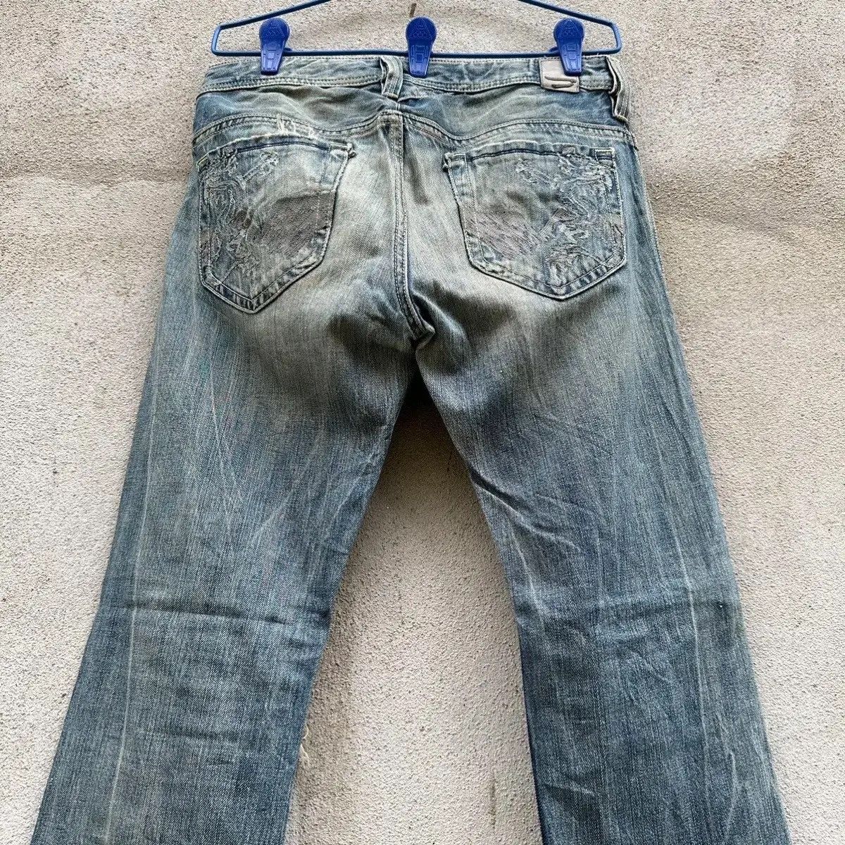 Vintage ‼️ THRASED 🔥 DIESEL THANAZ JEANS VINTAGE DENIM RIPPED PANTS Size US 30 / EU 46 - 17 Thumbnail