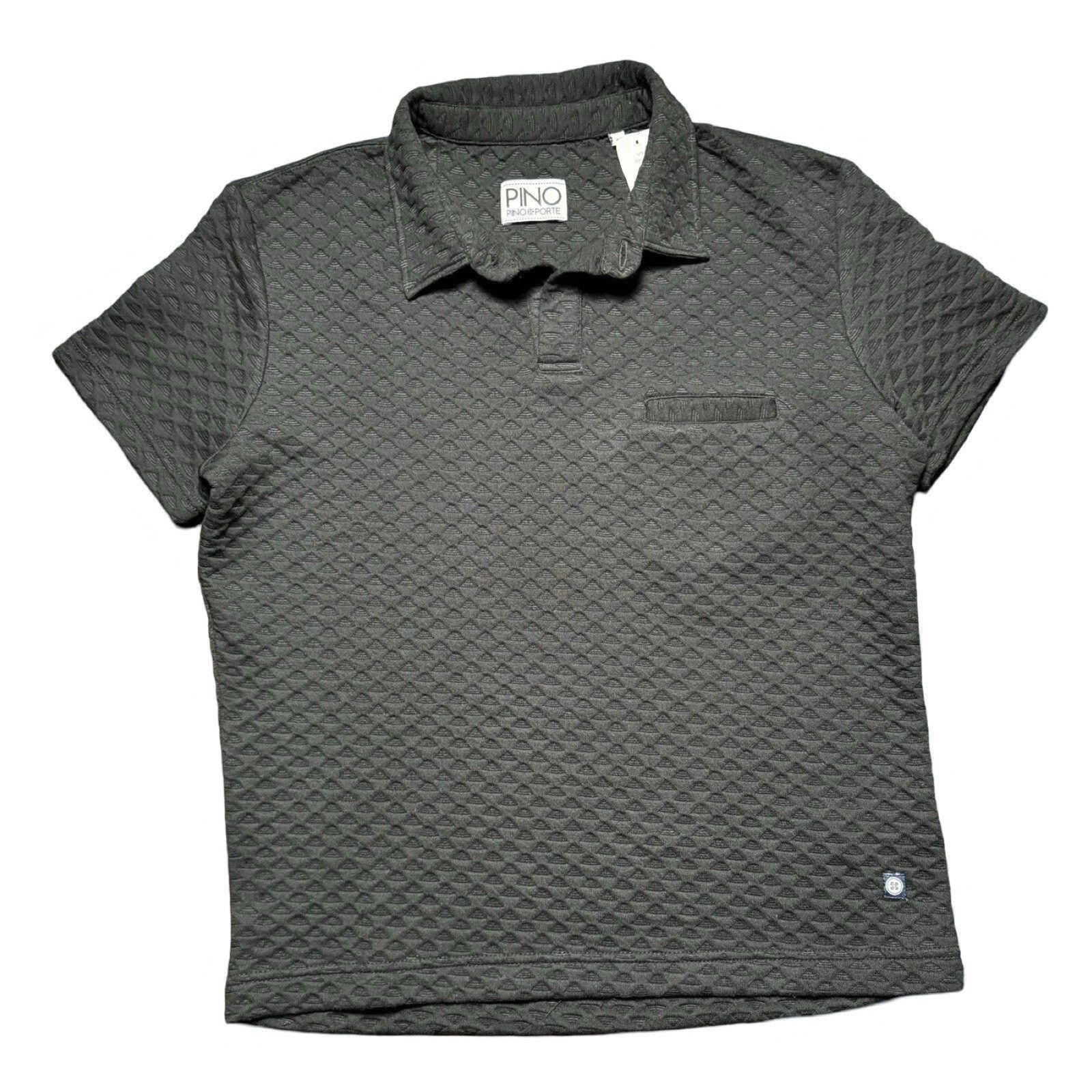 Other PINO BY PINOPORTE Textured Waffle-Knit Polo Black Men's M Size US M / EU 48-50 / 2 - 1 Thumbnail