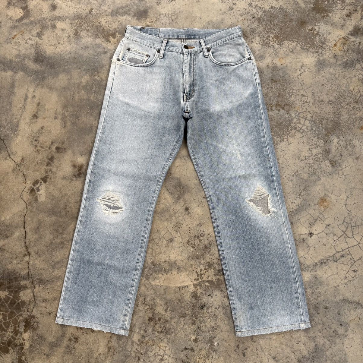 Edwin VINTAGE EDWIN FADED RIPPED JEANS DENIM PANTS Size US 31 - 1 Thumbnail