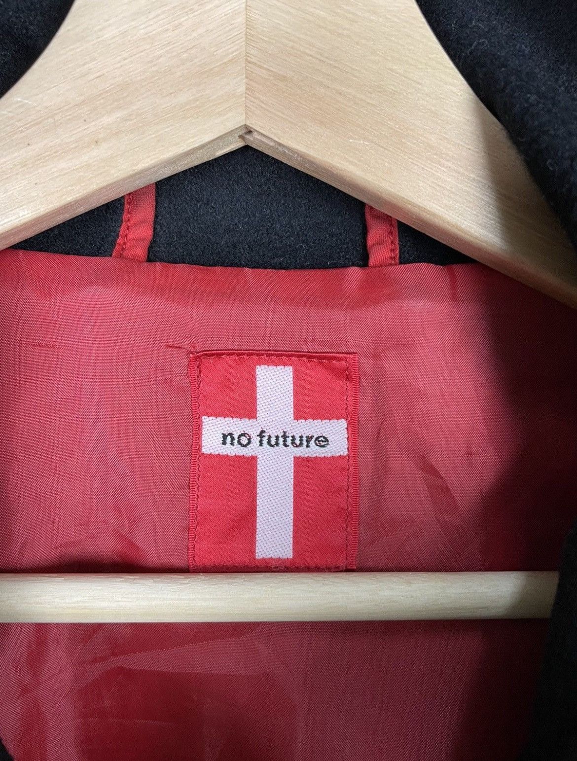 Japanese Brand NO FUTURE Japan Wool Zip Hoodie – Avant-Garde | Rare Archive Size US M / EU 48-50 / 2 - 4 Thumbnail