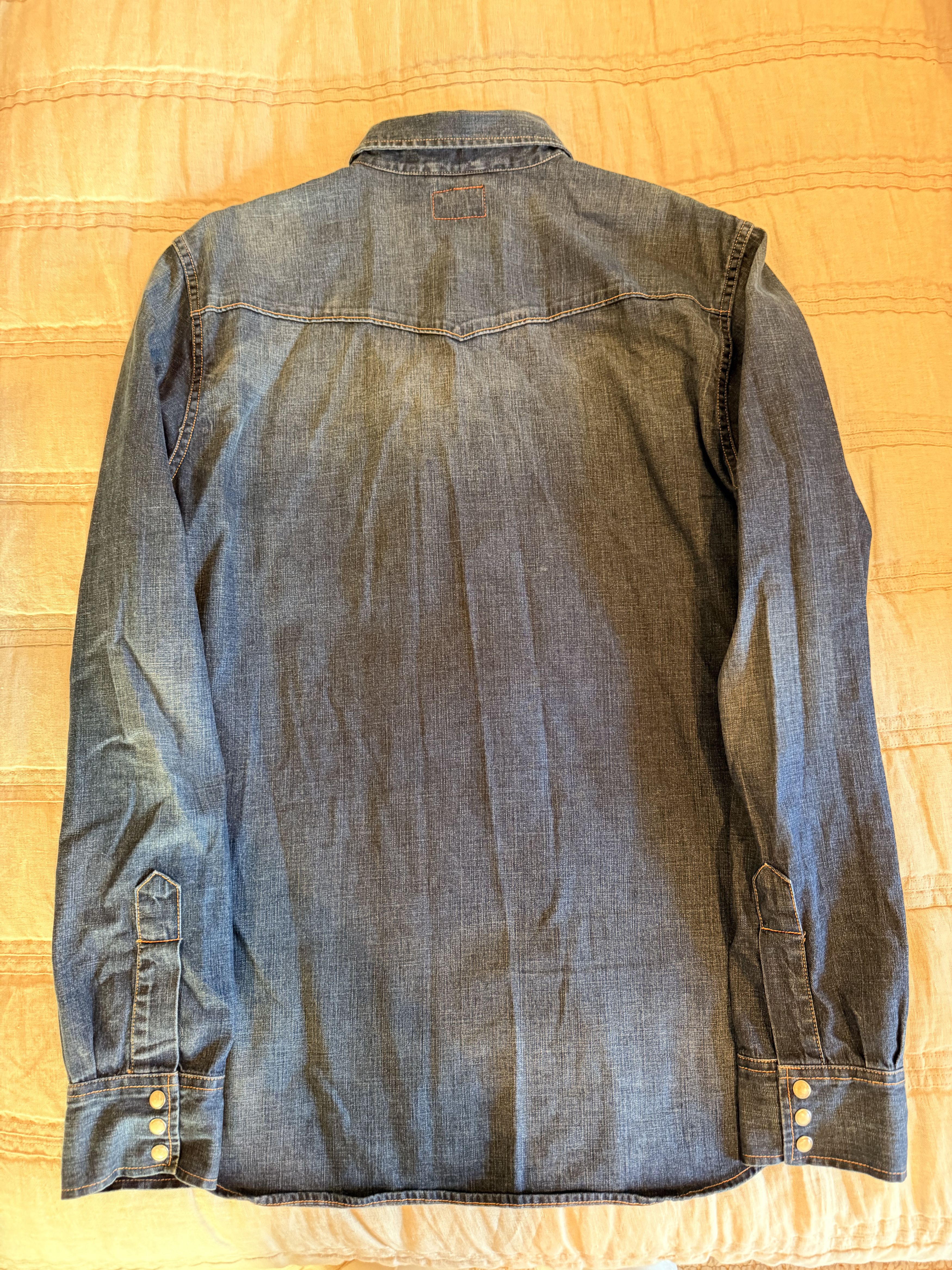 Jean Shop Jean Shop New York Western Pearl Snap Denim Shirt Size US XL / EU 56 / 4 - 3 Thumbnail
