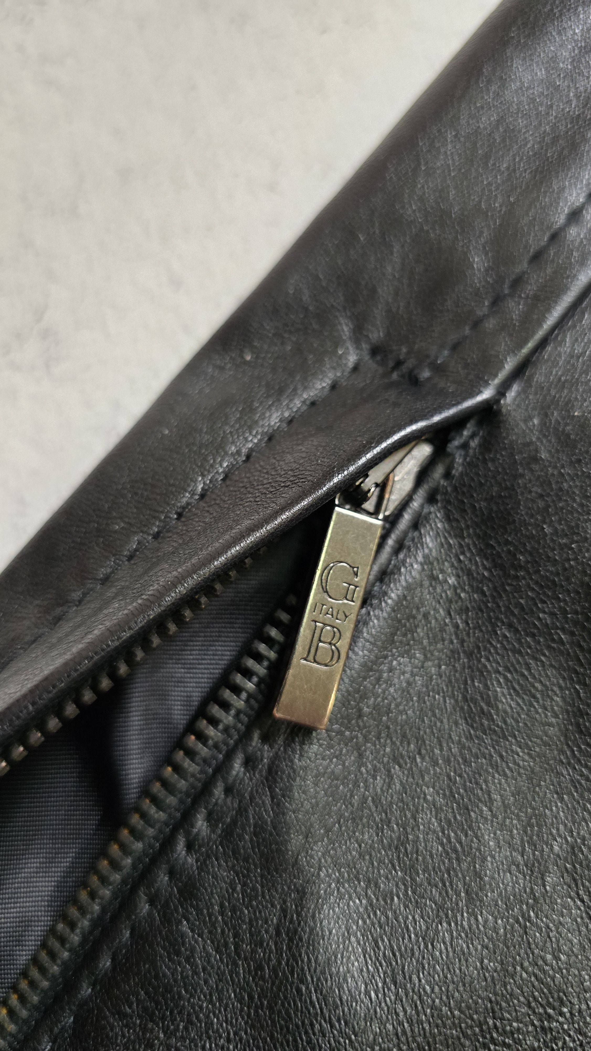 Other Floriani Vera Pelle Leather Bomber Jacket Full Zip Military Size US XL / EU 56 / 4 - 13 Thumbnail