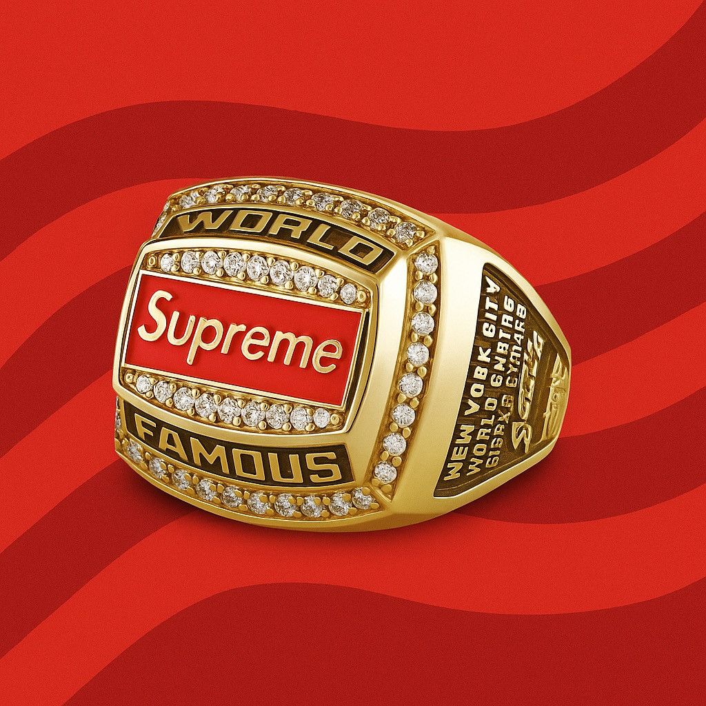 Supreme 14K Gold Supreme Onyx Pinky Ring SS14 | Grailed