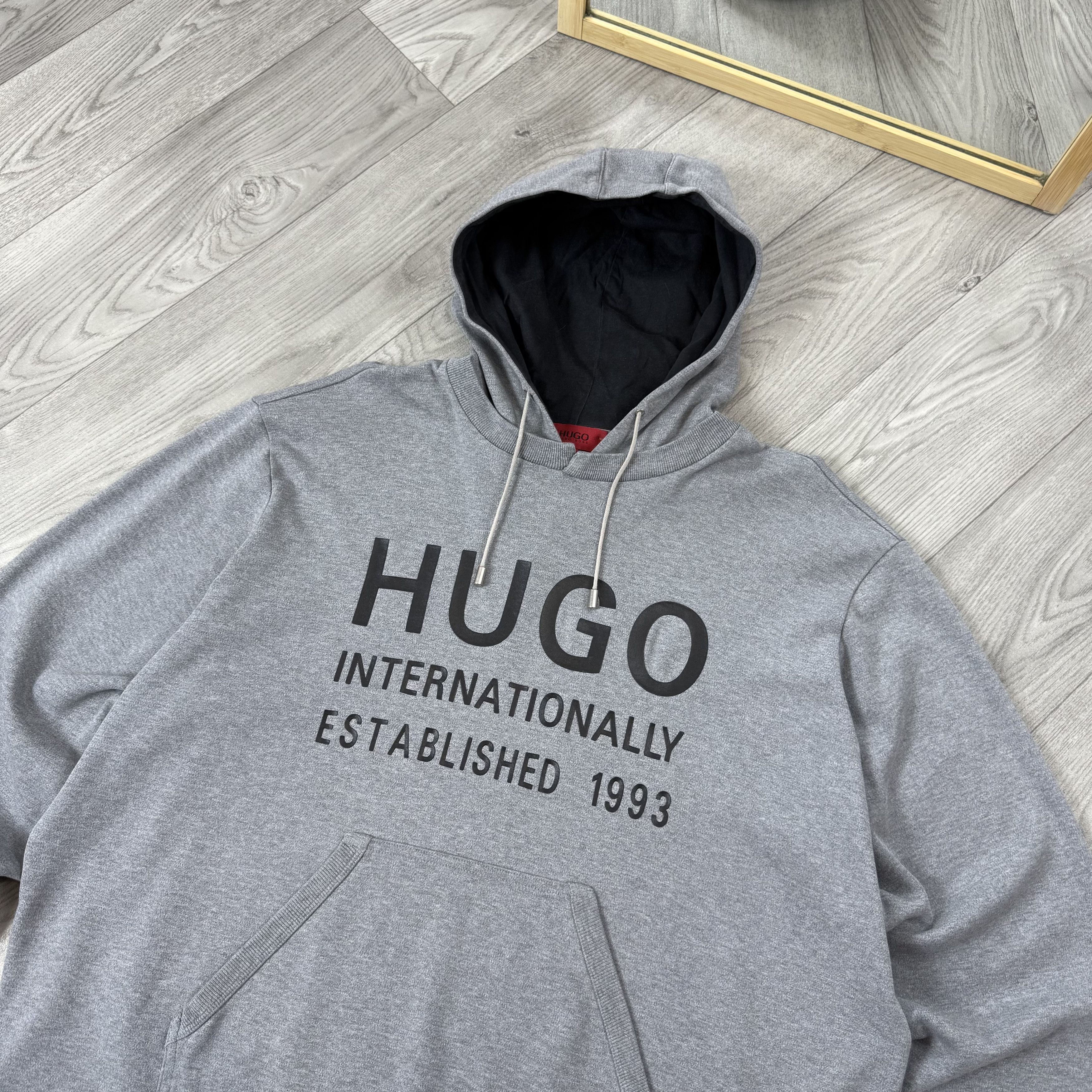 Hugo Boss HUGO by Hugo Boss Graphic Grey Hoodie Hooded Sweat Size US XL / EU 56 / 4 - 6 Thumbnail