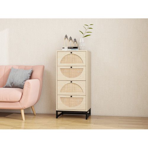 Designer × Homemade Natural rattan, Cabinet with 4 drawers, Suitable for living Size US L / EU 52-54 / 3 - 2 Thumbnail