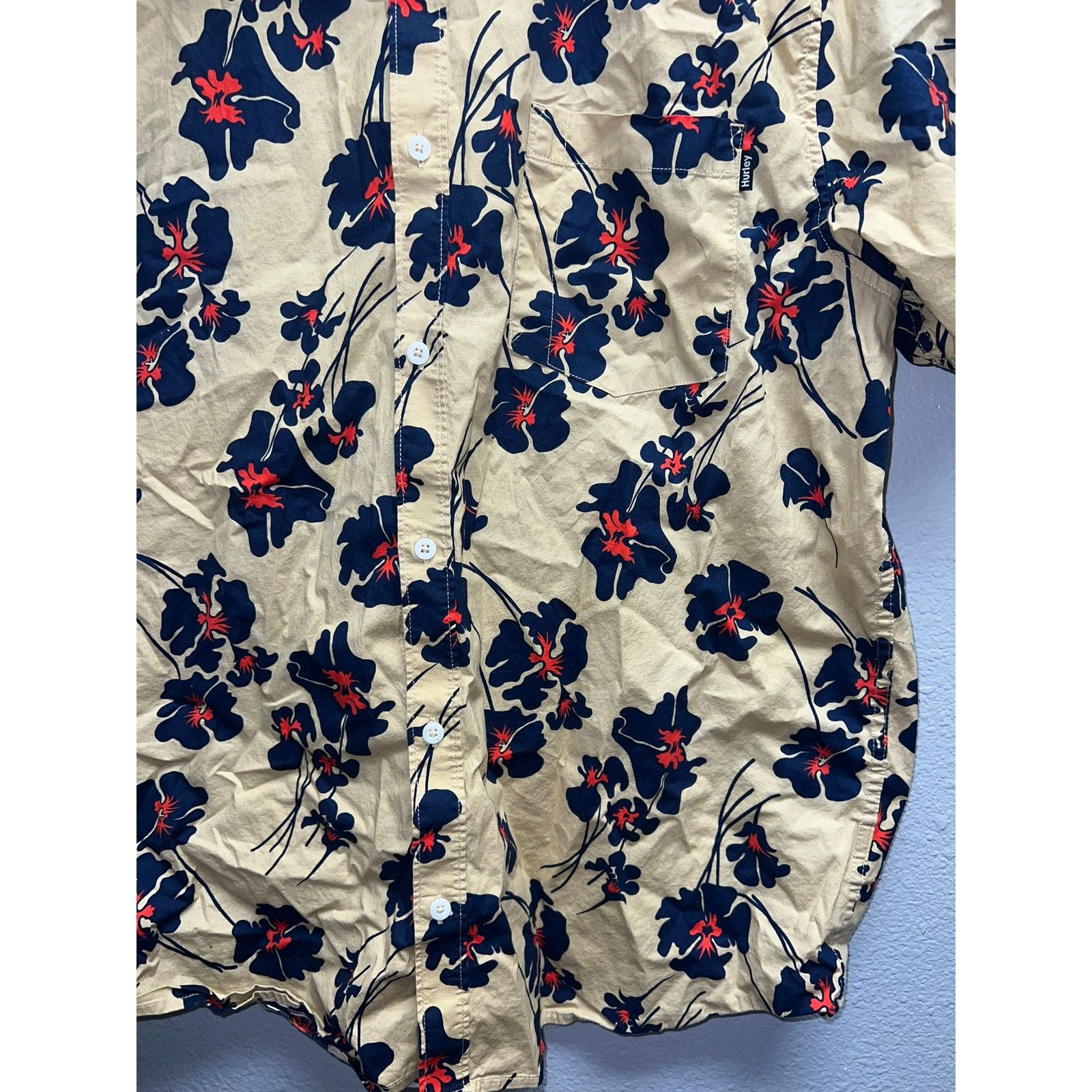 Hurley Hurley Hawaii Button Up Shirt Hawaiian Patio Cream XL Size US XL / EU 56 / 4 - 4 Thumbnail