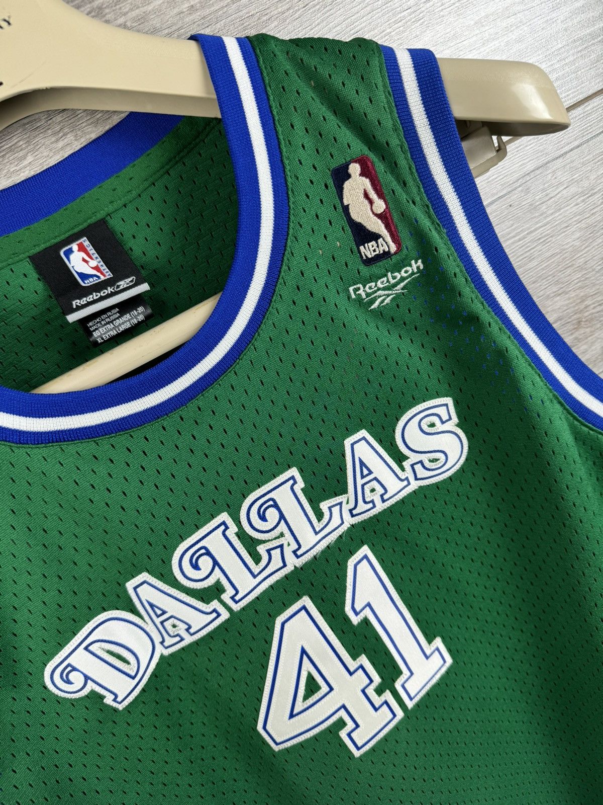 NBA × Reebok × Vintage NBA REEBOK 1987-88 HARDWOOD VINTAGE DIRK NOWITZKI DALLAS Size US M / EU 48-50 / 2 - 9 Thumbnail