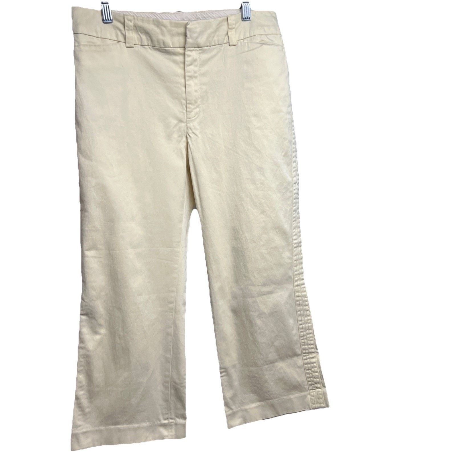 Banana Republic Banana Republic Harrison Beige Crop Capri Lined Pants Sz 8 Size 30" / US 8 / IT 44 - 1 Thumbnail