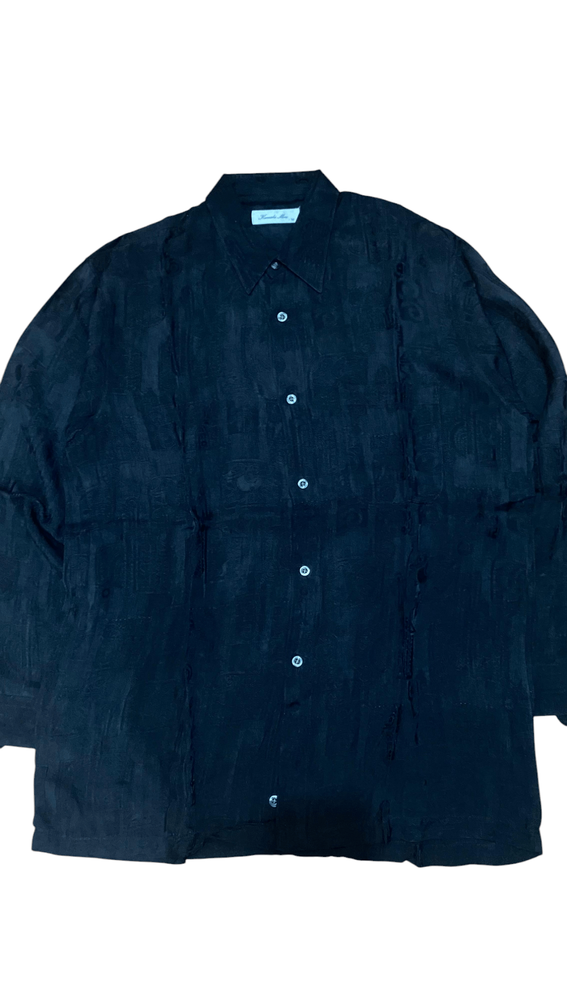 Japanese Brand vintage kurashi more jacquard cupro shirt Size US M / EU 48-50 / 2 - 1 Thumbnail