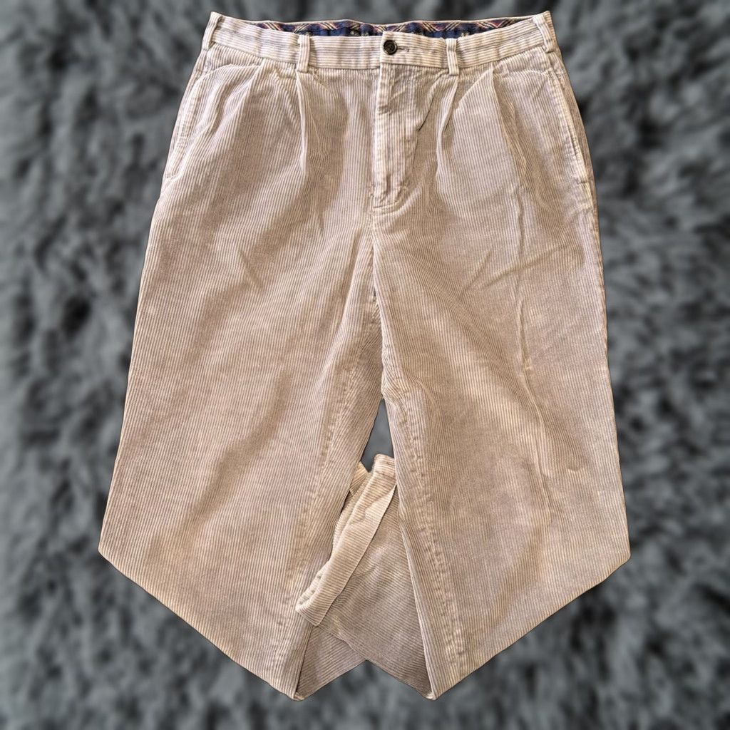 Brooks Brothers Brooks Brothers Elliot Pants Mens 36x32 Corduroy Gray Pleated Classic Fit Dress Pants Men Size US 36 / EU 52 - 1 Thumbnail