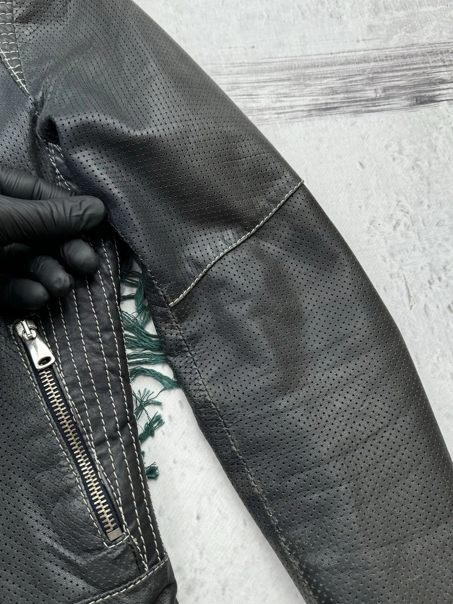 Japanese Brand Vintage Cropped Leather Jacket A418D15(15)(474) Size S / US 4 / IT 40 - 4 Thumbnail