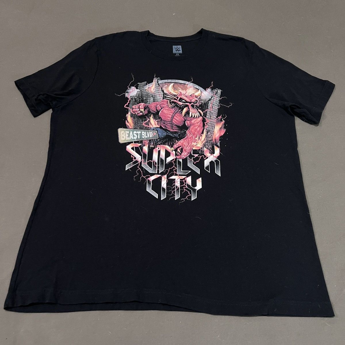 WCW/nWo × WWE WWE Brock Lesnar Suplex City wrestling Promo Tee 2XL Size US XXL / EU 58 / 5 - 2 Thumbnail