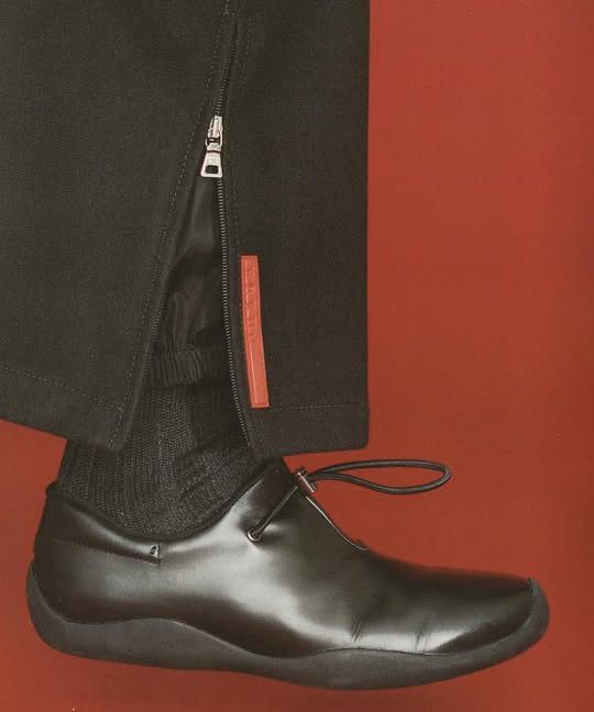 Prada PRADA Pants Nylon Sport Black Zip Red Tab Vintage 1999 Size US 28 / EU 44 - 1 Thumbnail