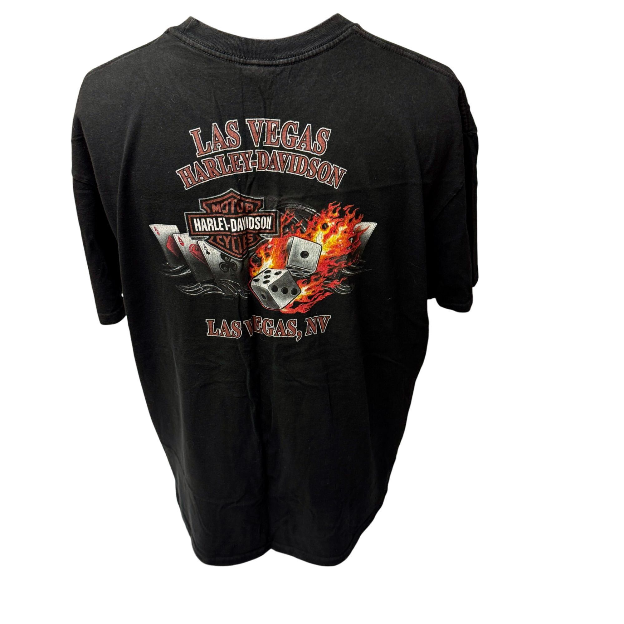 Harley Davidson H-D Motorcycle FLAMING WOLF Biker Las Vegas FIRE DICE Gamble Size US XXL / EU 58 / 5 - 4 Thumbnail